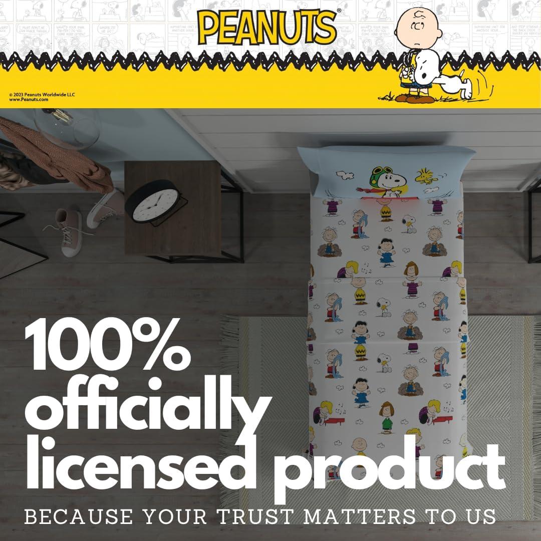 Juego de Sábanas Peanuts Snoopy 3 Piezas Microfibra Individual
