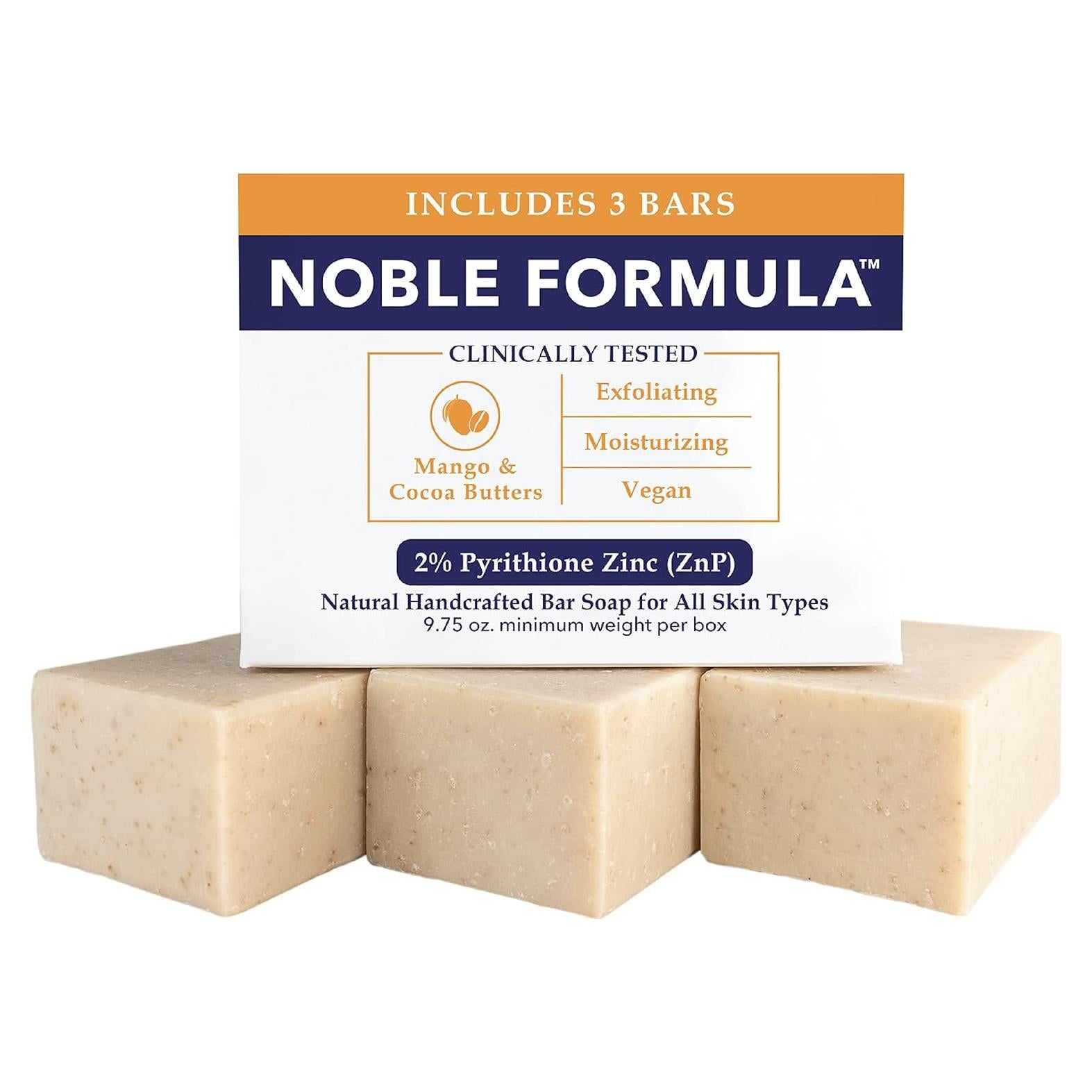 Jabón en Barra Noble Formula 2% ZnP Mango y Cacao 276.5 g