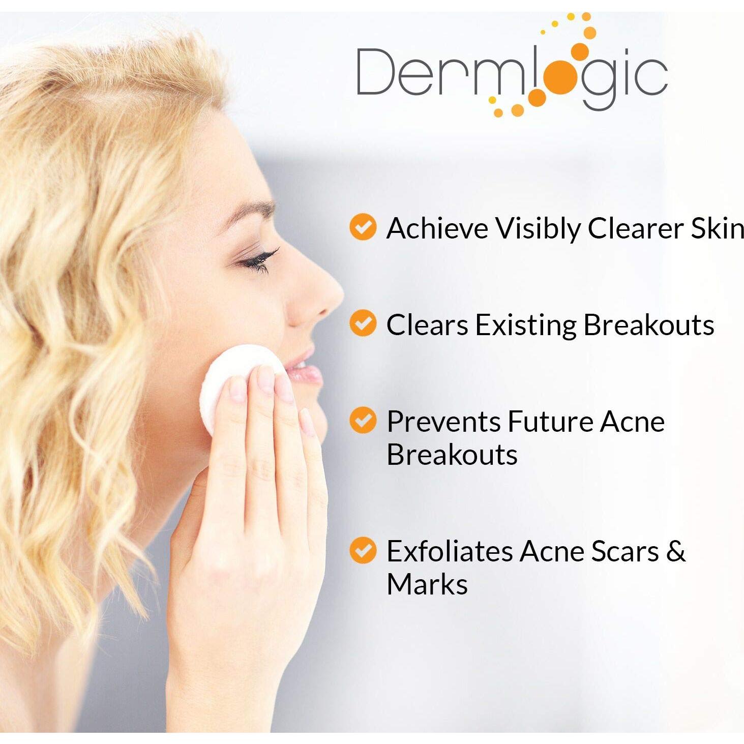 PADS Anti-Acné Dermlogic - Ácido Salicílico y Glicólico