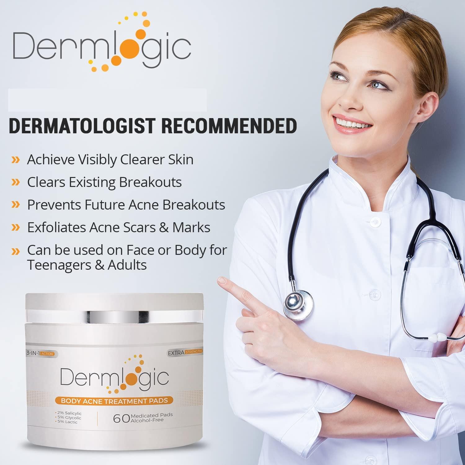 Pads Exfoliantes para Acné Dermlogic - 2% Ácido Salicílico