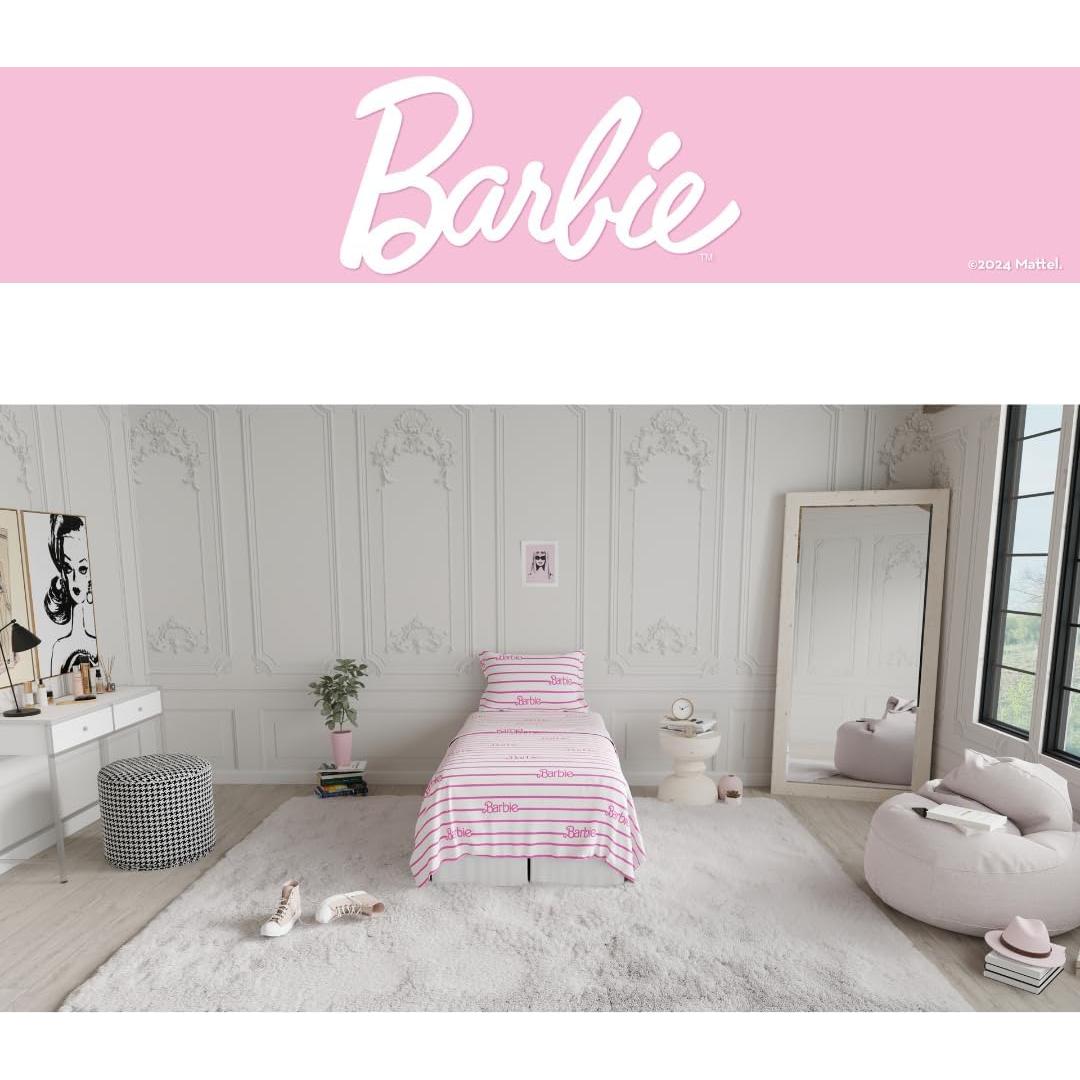 Juego de Sábanas Barbie Franco 3 Piezas Microfibra Individual