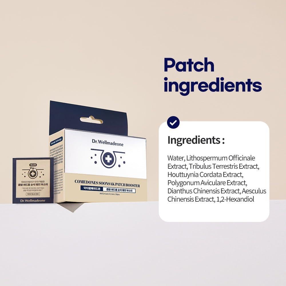 Parche Booster para Comedones Soonsak - 50 Hojas - Eliminación de Sebo
