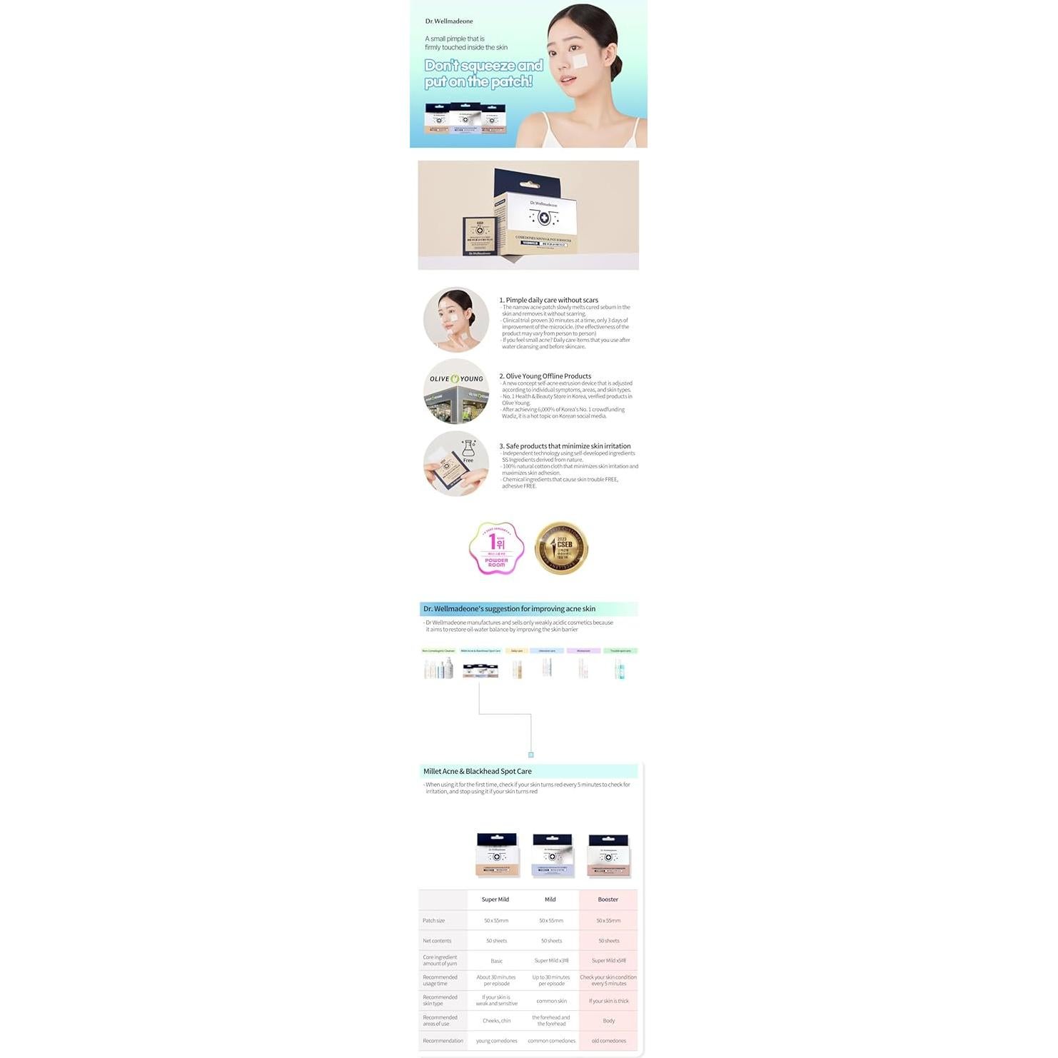 Parche Booster para Comedones Soonsak - 50 Hojas - Eliminación de Sebo