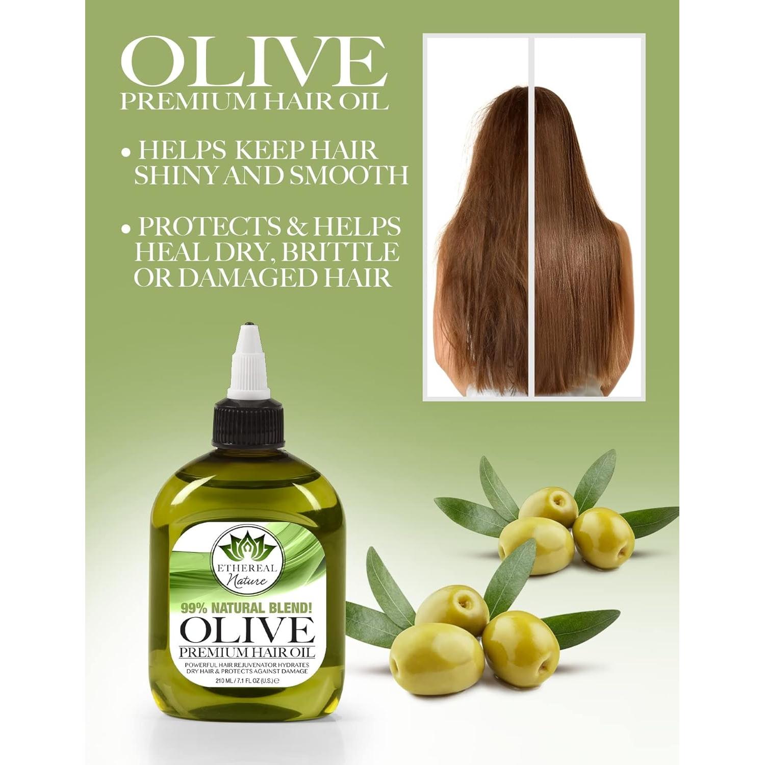 Aceite para el Cabello Eterea Naturaleza 210 ml Oliva 99% Natural