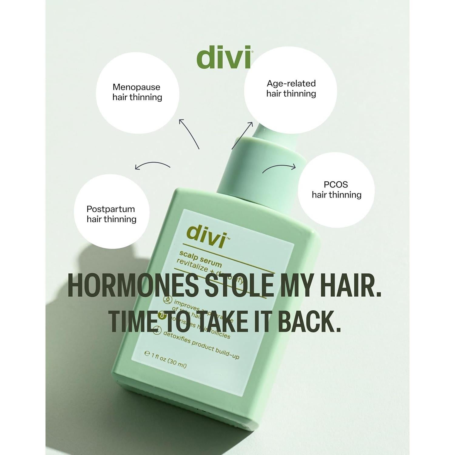 Suero para Cuero Cabelludo Divi 30 ml - Nutritivo y Voluminizador