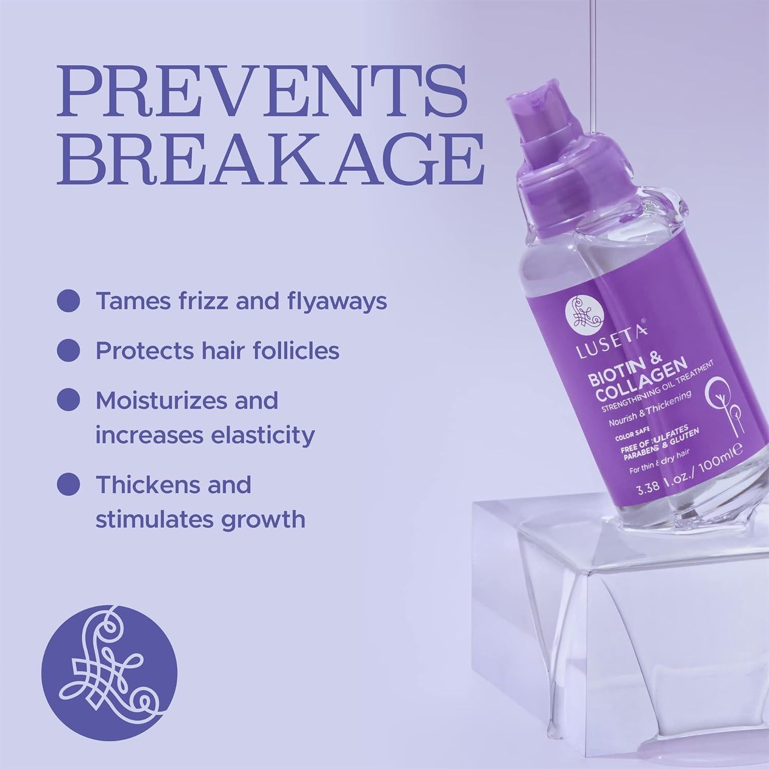 Suero de Crecimiento Capilar Luseta Biotina 100 ml