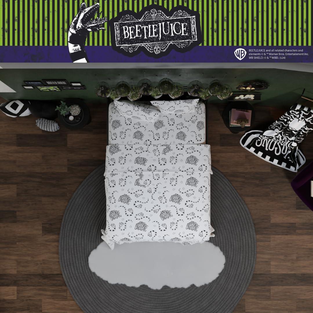 Juego de Sábanas Queen Beetlejuice Franco Microfibra