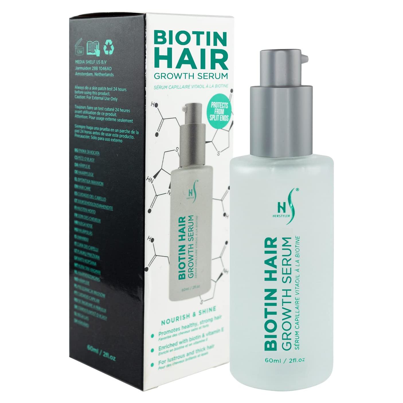 Suero para el cabello Herstyler Biotina 59 ml - Crecimiento y brillo