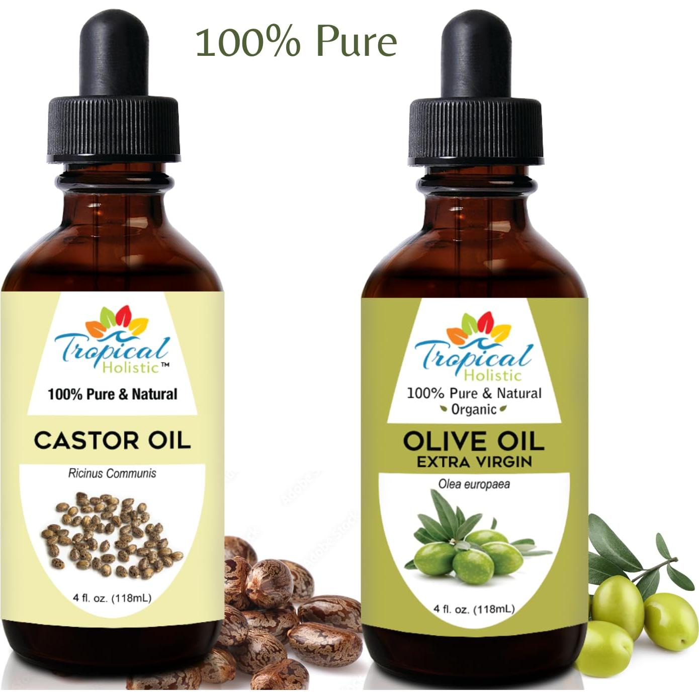 Combo Aceite de Oliva y Ricino Tropical Holístico 113ml
