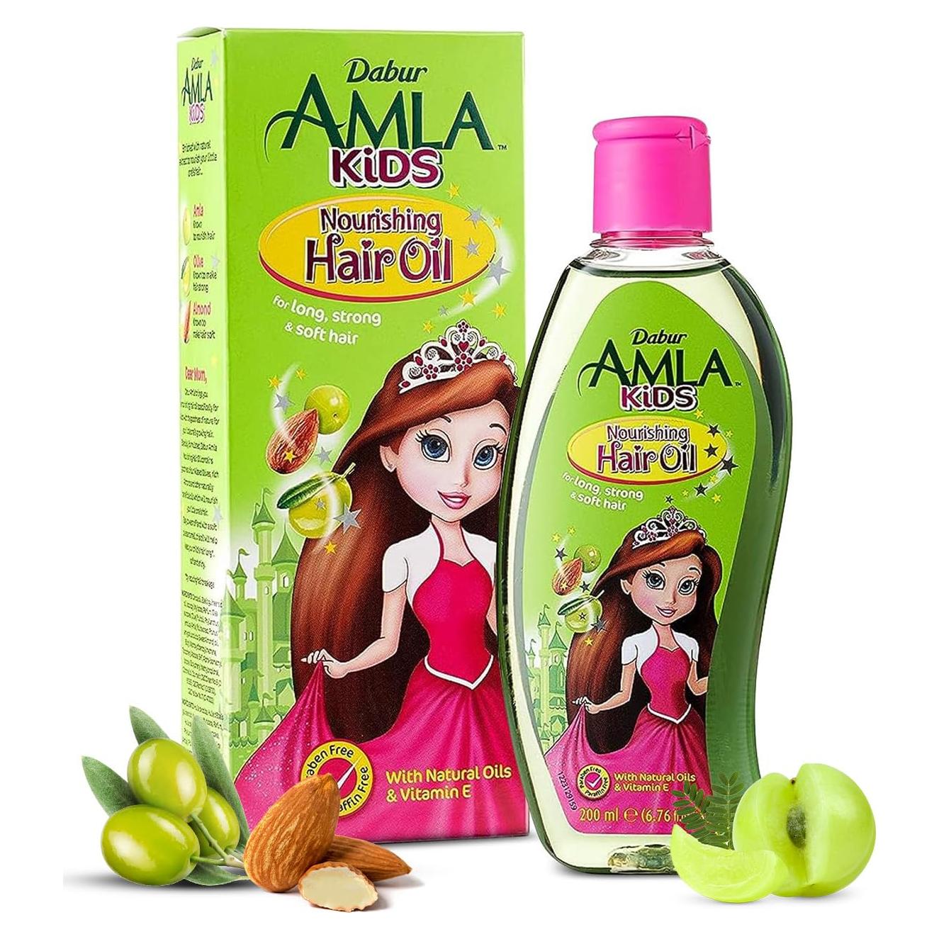Aceite para el Cabello Dabur Amla Kids 200ml - Nutritivo y Suavizante