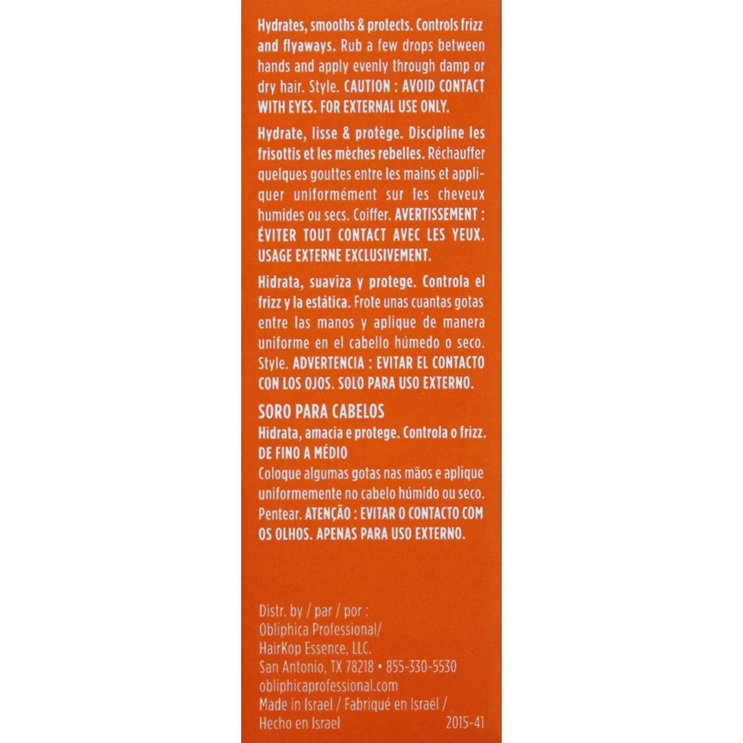 Suero para Cabello Obliphica Professional 15 ml - Sin Frizz