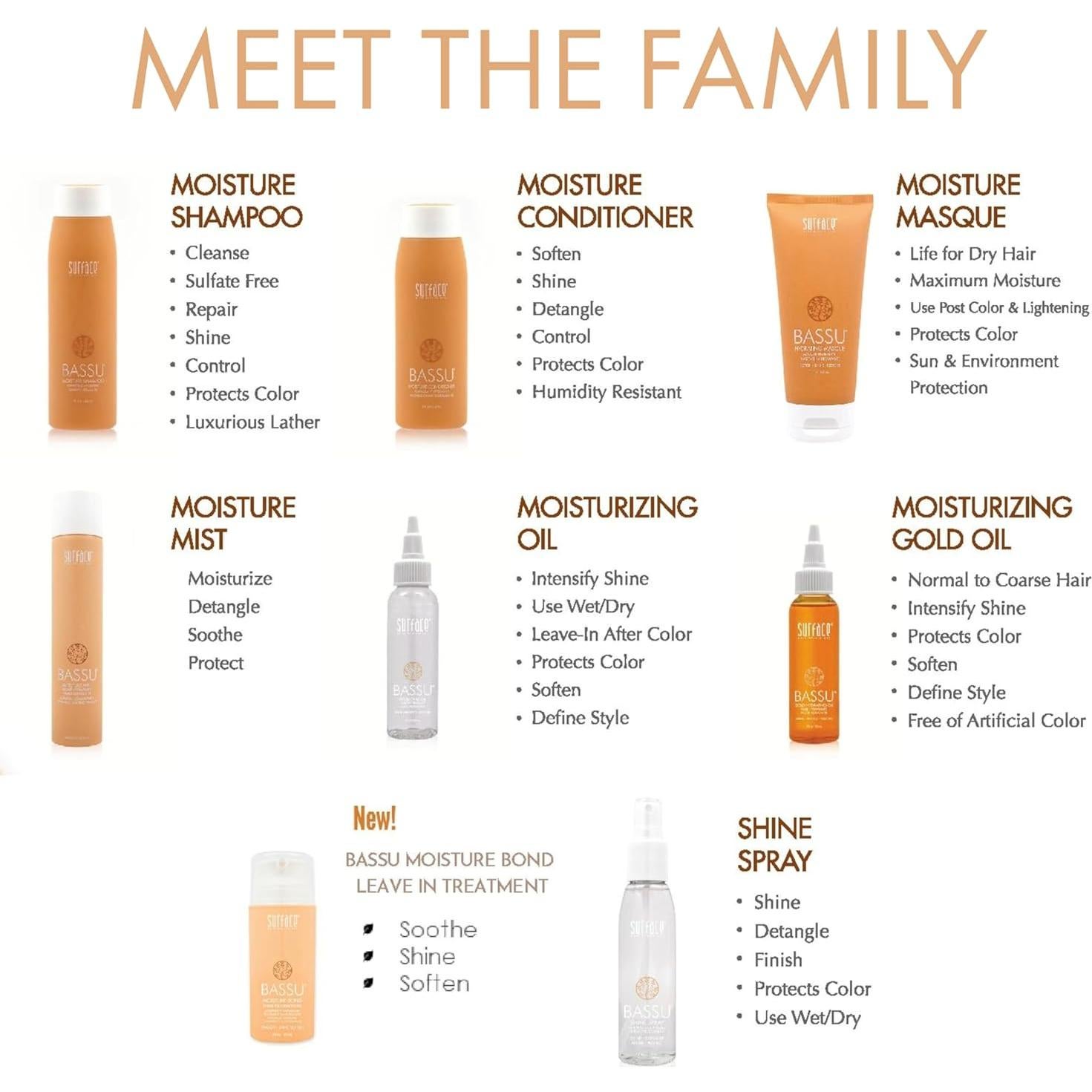 Spray Brillo Leave In Surface Hair Bassu 118 ml - Brilla y Protege