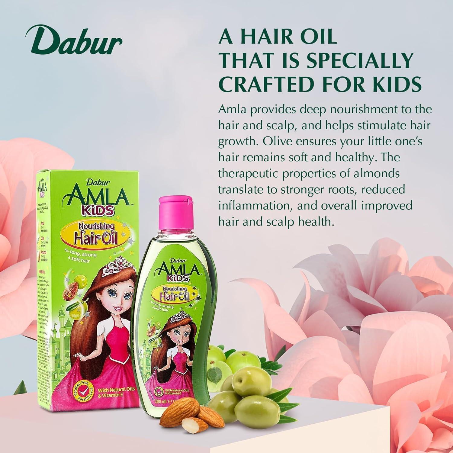 Aceite Nutritivo para Cabello Dabur Amla Niños 200 ML