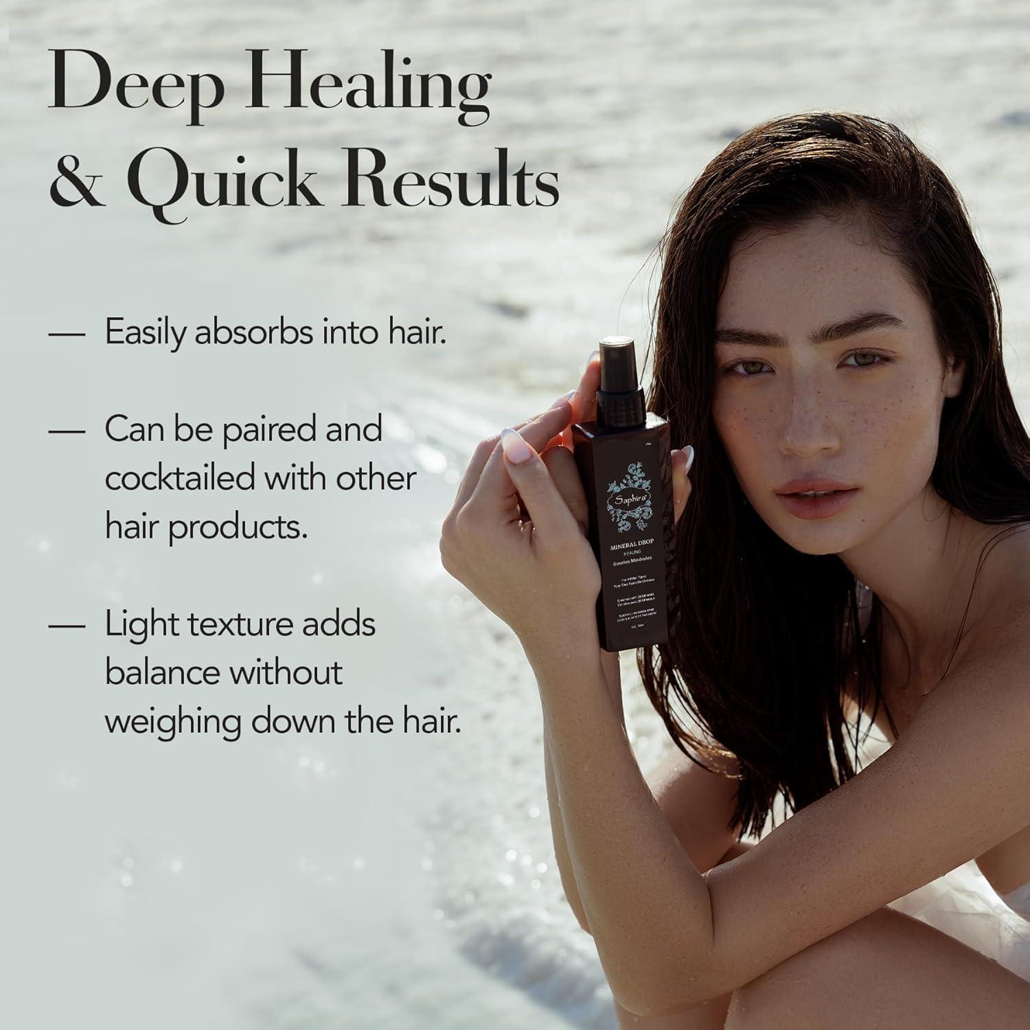 Sérum Capilar Saphira Mineral Drop 89 ml - Crecimiento y Control del Frizz