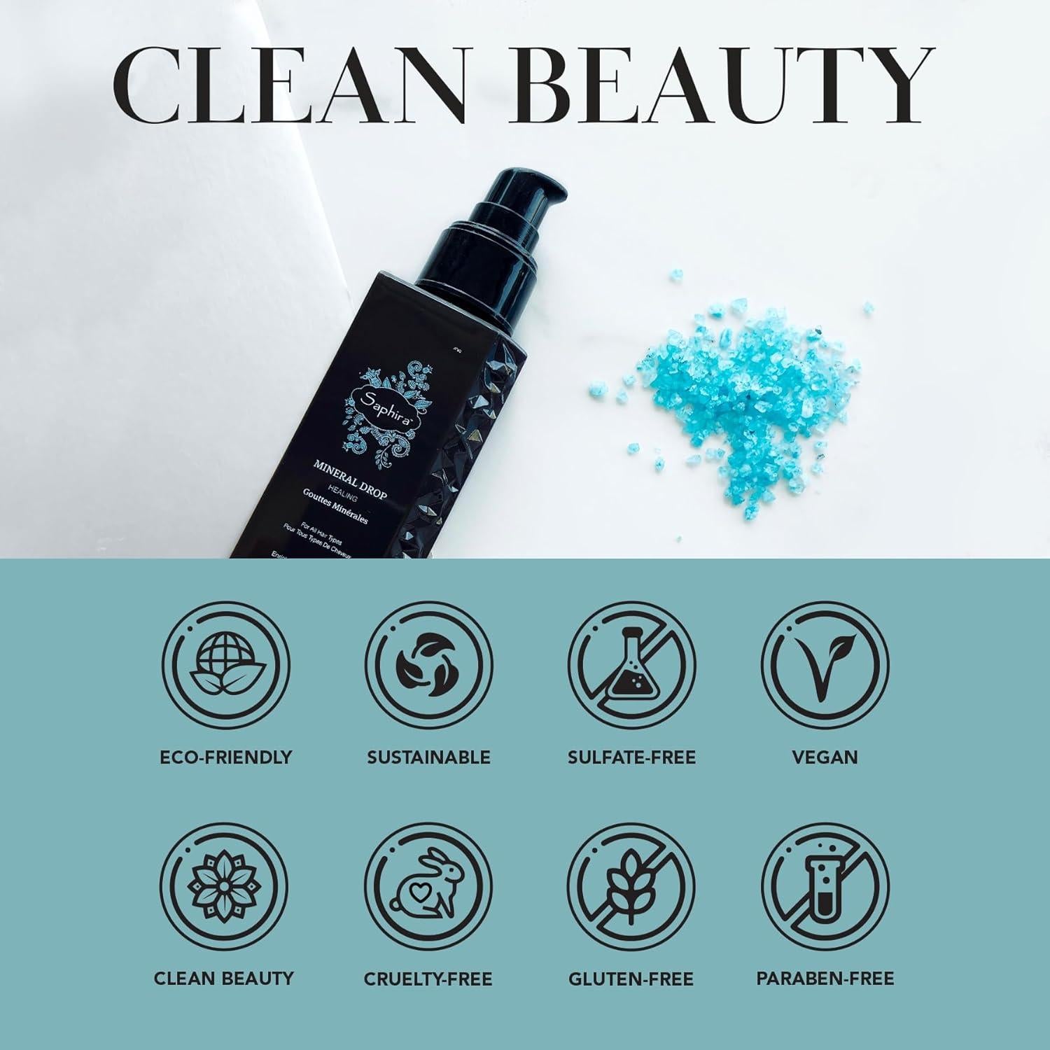 Sérum Capilar Saphira Mineral Drop 89 ml - Crecimiento y Control del Frizz