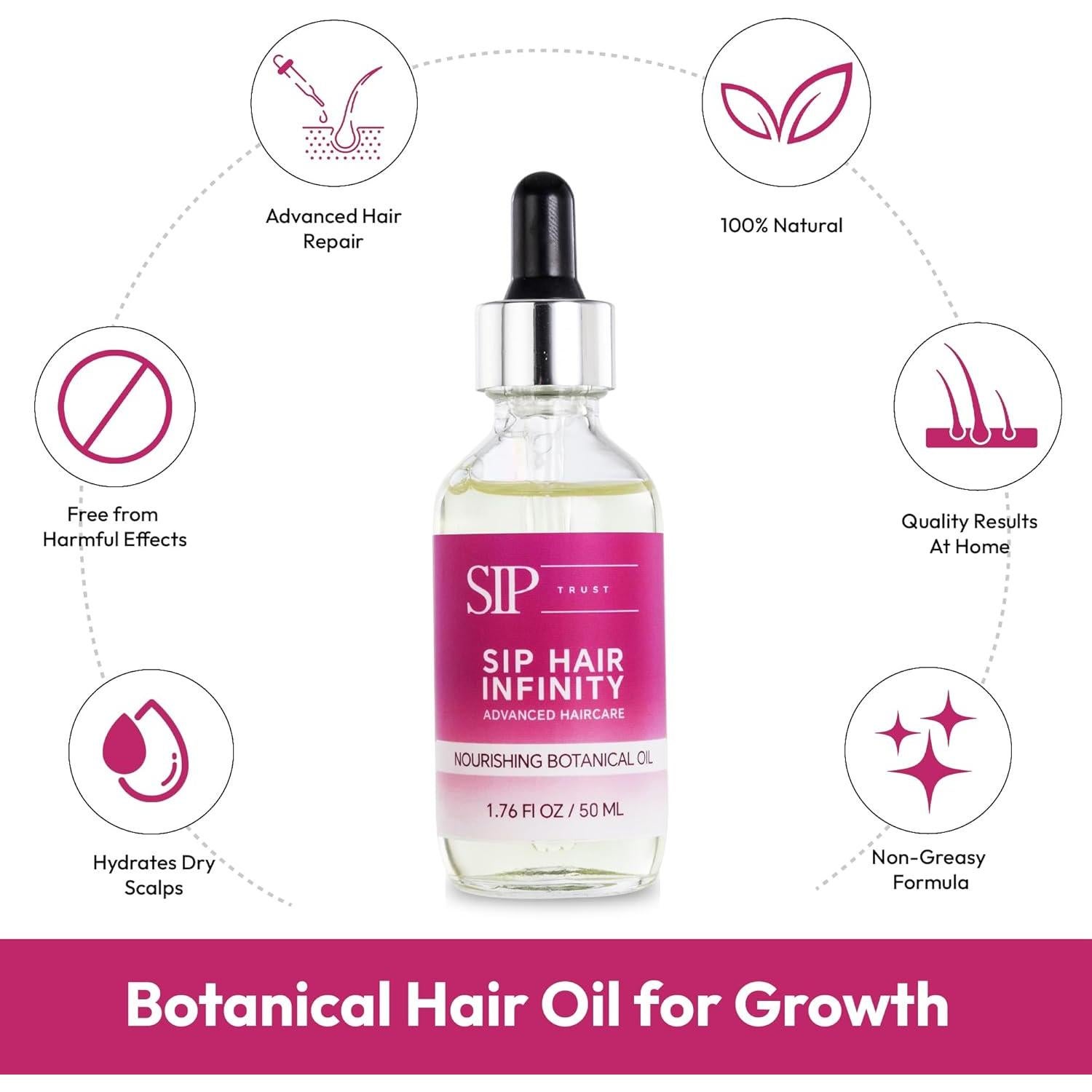 Aceite Capilar Botánico SIP TRUST 50ml - Crecimiento y Reparación