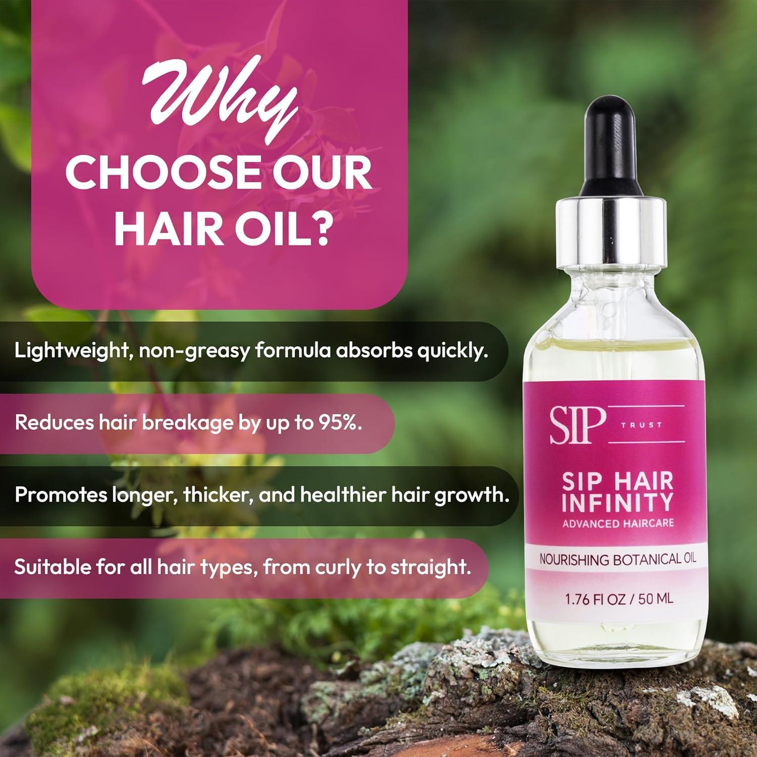 Aceite Capilar Botánico SIP TRUST 50ml - Crecimiento y Reparación