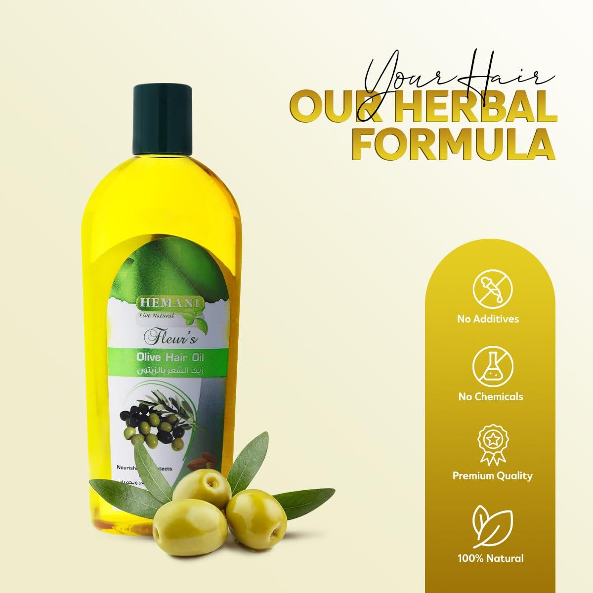 Aceite de Cabello Hemani de Oliva 200ml - Nutre y Fortalece