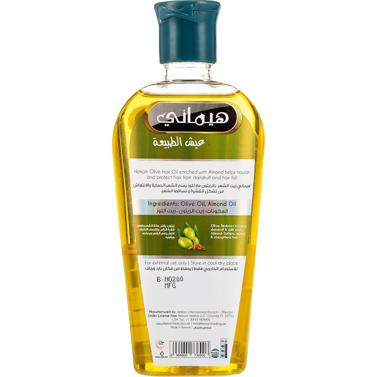 Aceite de Cabello Hemani de Oliva 200ml - Nutre y Fortalece