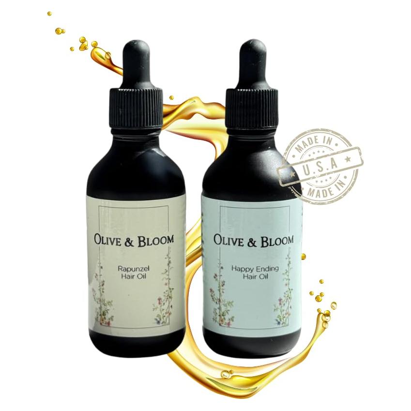 Aceite Orgánico para el Cabello Olive & Bloom 255g - Crecimiento y Protección