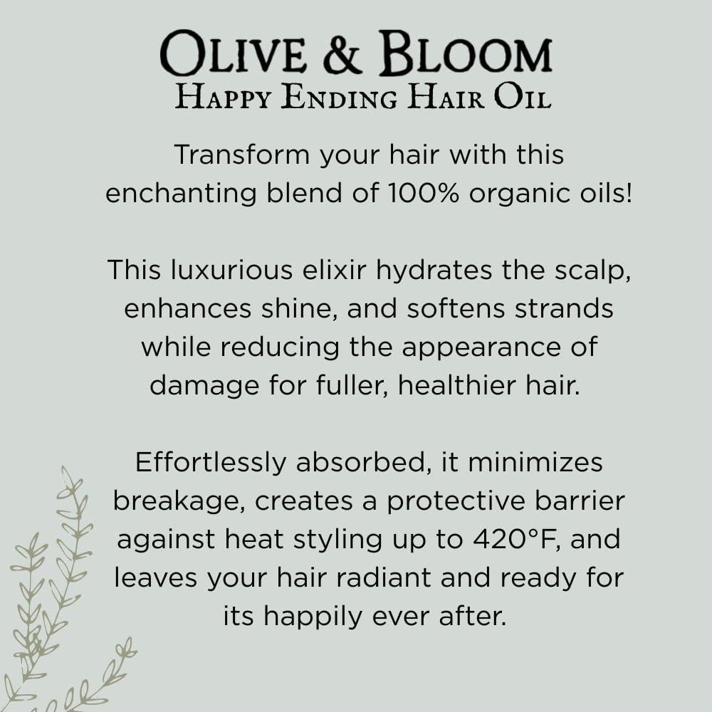 Aceite Orgánico para el Cabello Olive & Bloom 255g - Crecimiento y Protección