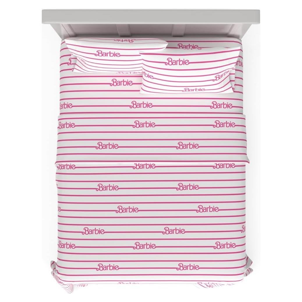 Juego de Sábanas Barbie Franco 4 Piezas Microfibra Queen