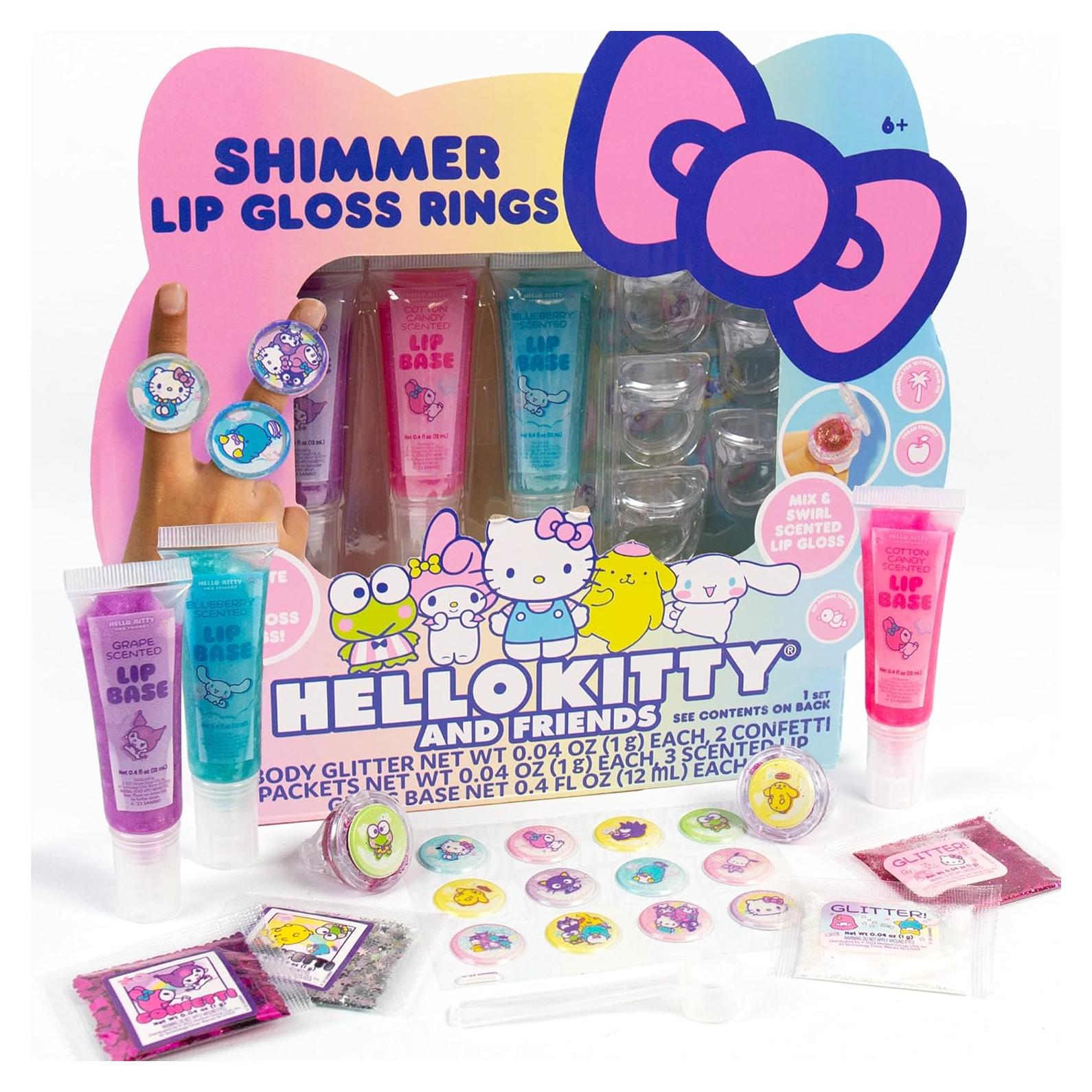 Kit de Creación de Brillo Labial Hello Kitty 5 Anillos DIY