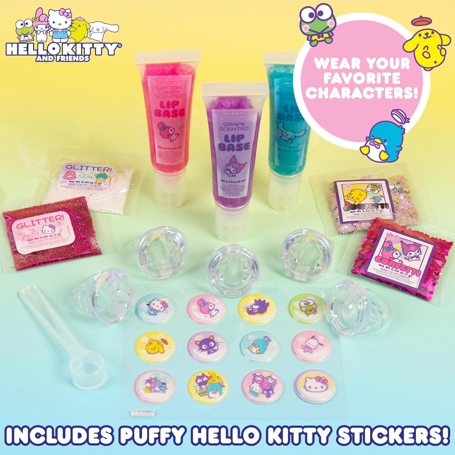 Kit de Creación de Brillo Labial Hello Kitty 5 Anillos DIY
