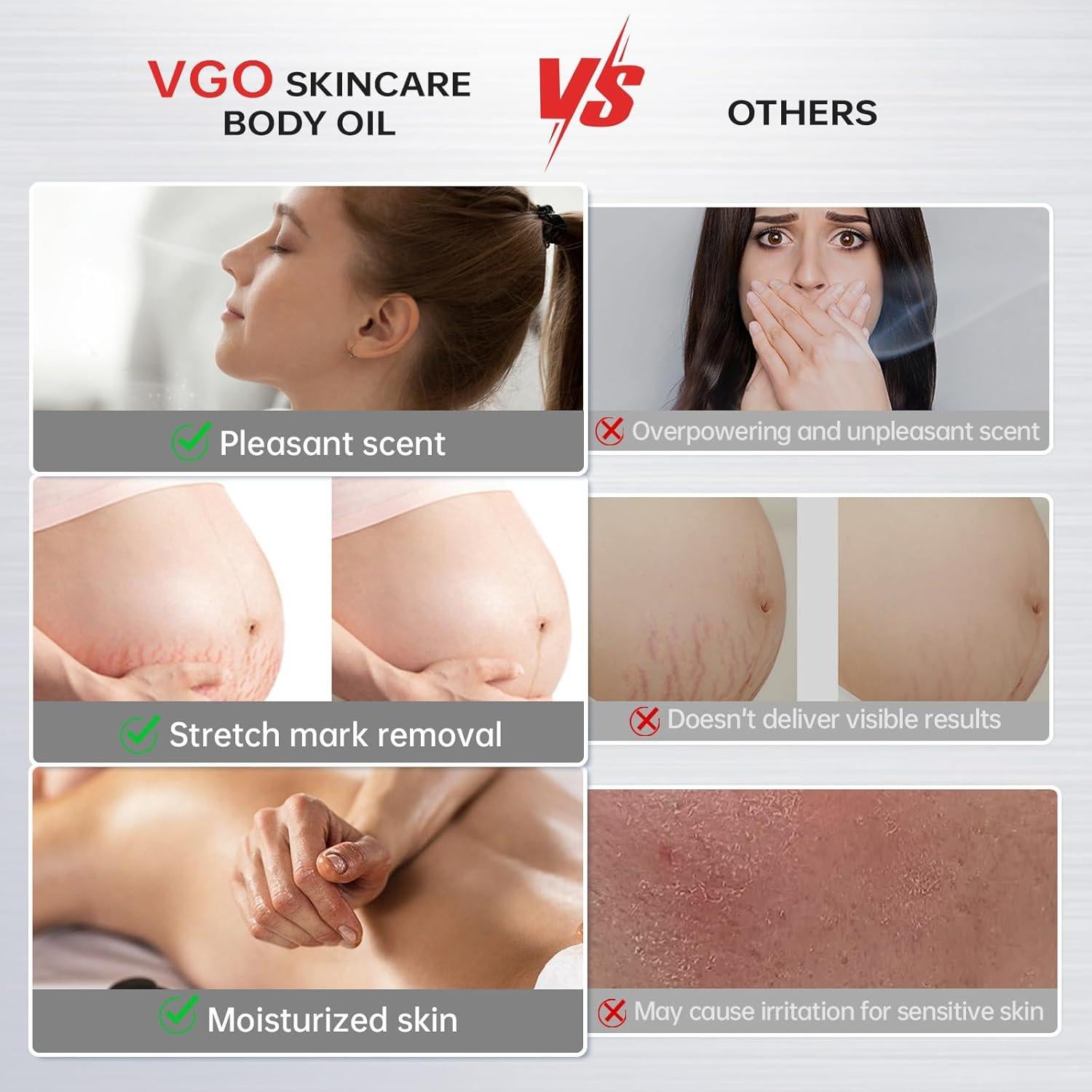 Aceite Corporal VGO 120 ml con Vitamina E Hidratante para Piel Seca