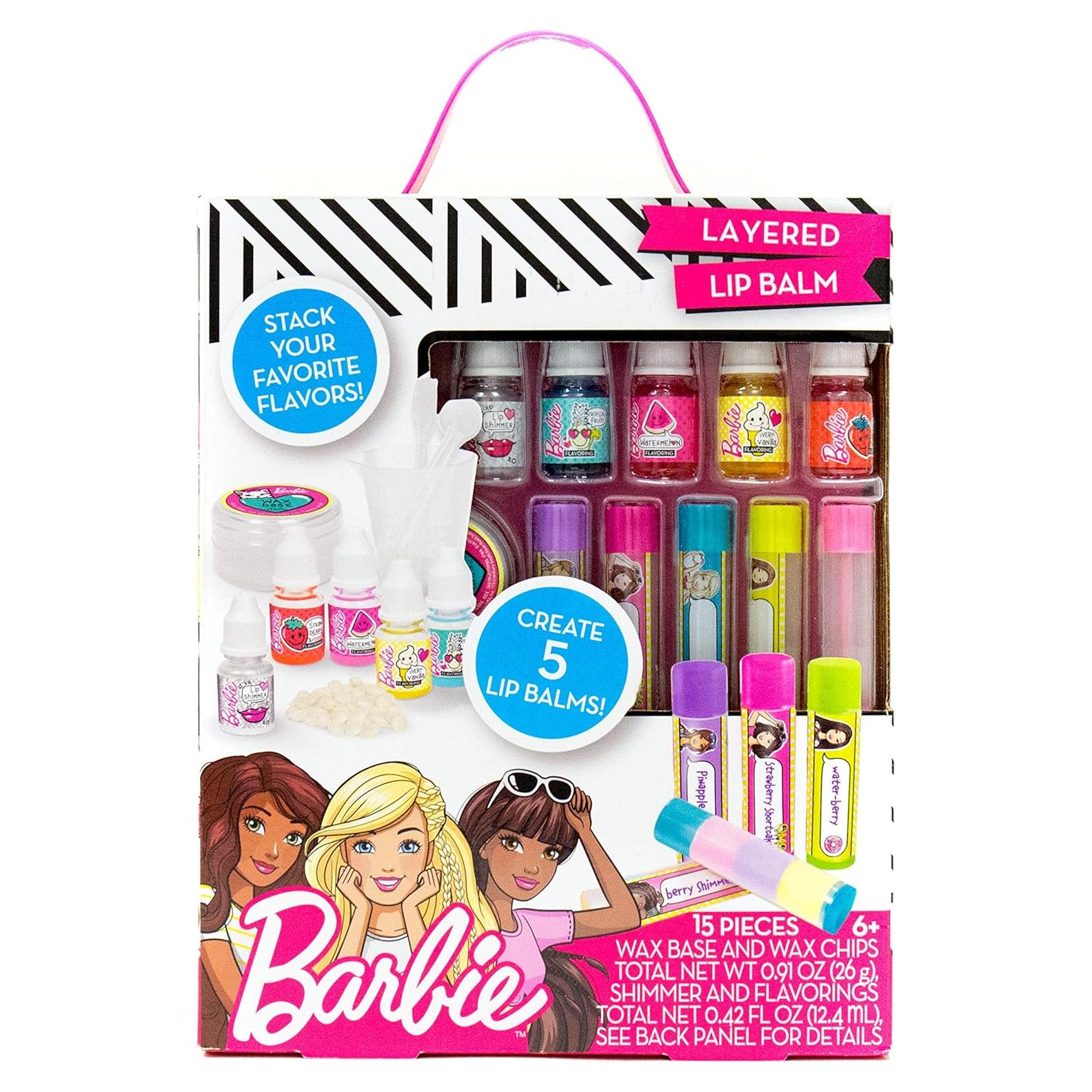 Kit de Balsamo Labial Barbie DIY 5 Sabores Multicolor