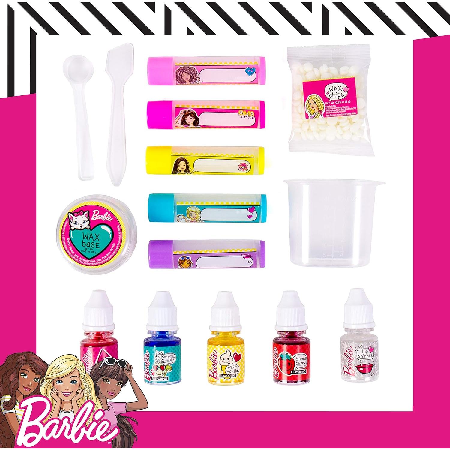 Kit de Balsamo Labial Barbie DIY 5 Sabores Multicolor