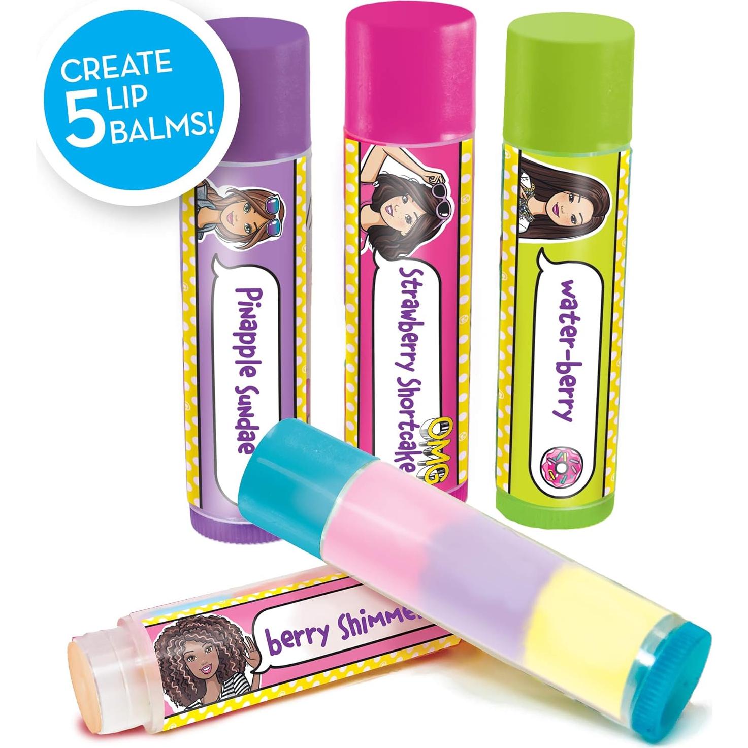 Kit de Balsamo Labial Barbie DIY 5 Sabores Multicolor