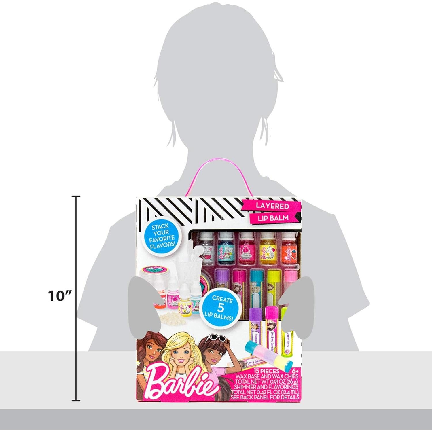 Kit de Balsamo Labial Barbie DIY 5 Sabores Multicolor