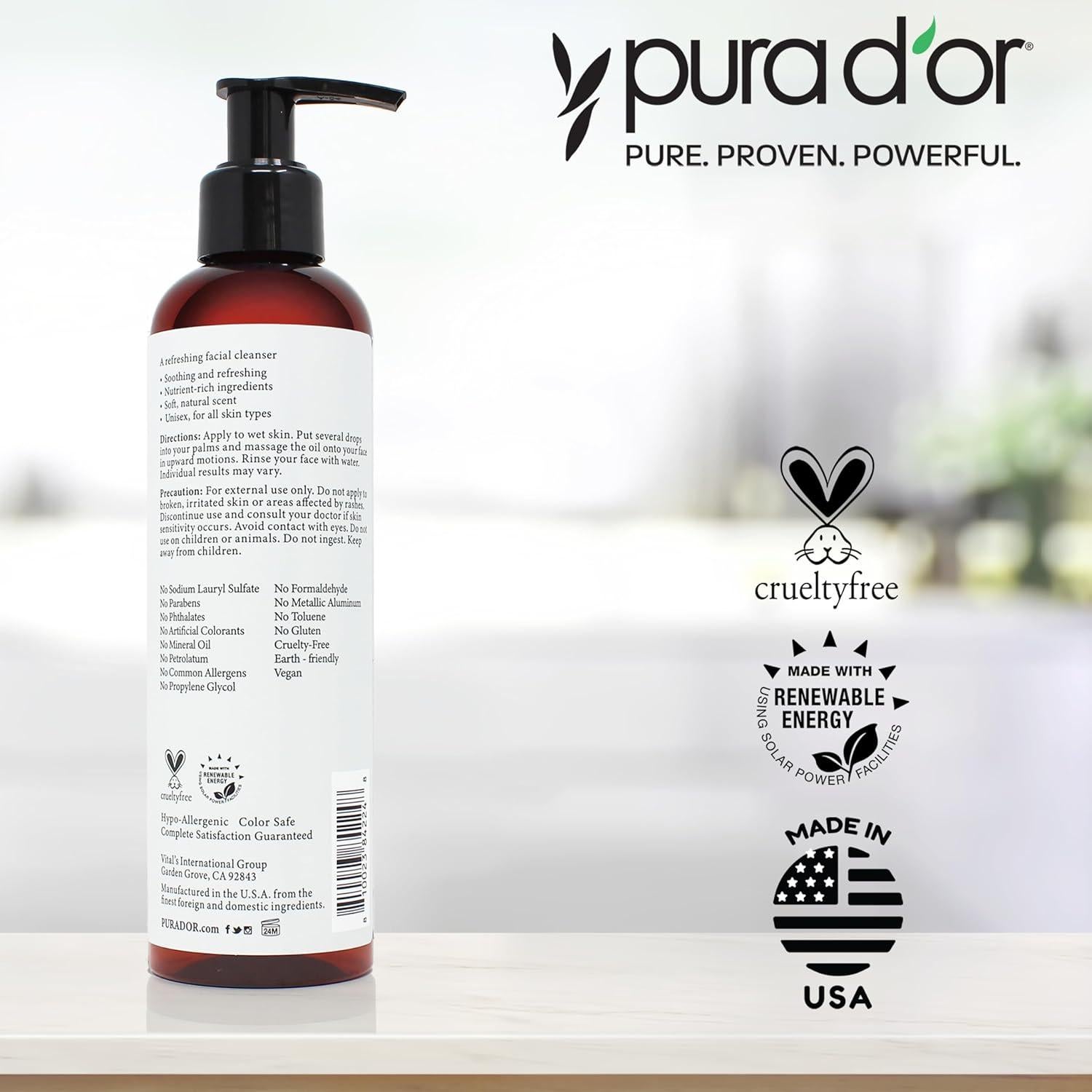 Aceite Limpiador Facial PURA D'OR 240 ml - Nutritivo y Suave