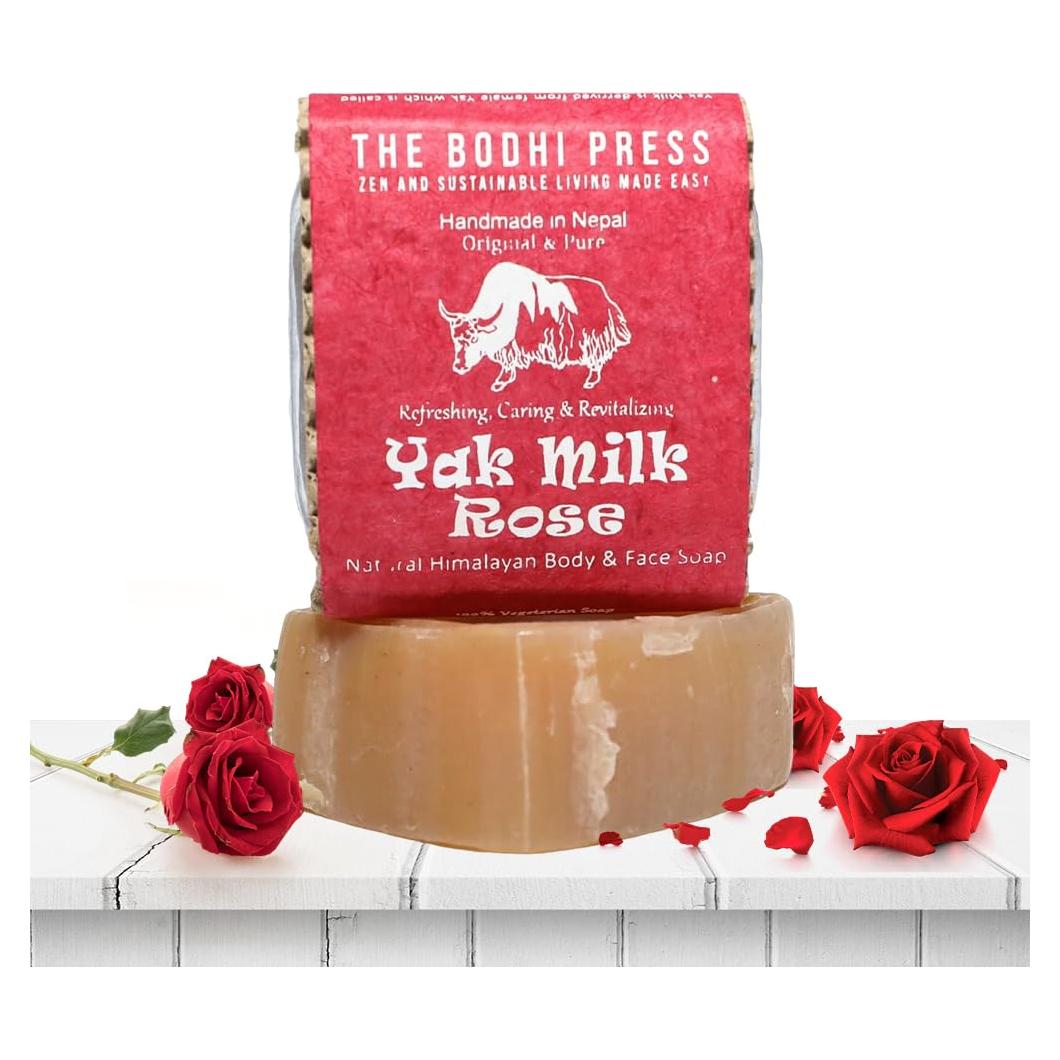 Jabón Artesanal de Leche de Yak Rosa 100g - Hidratante Natural
