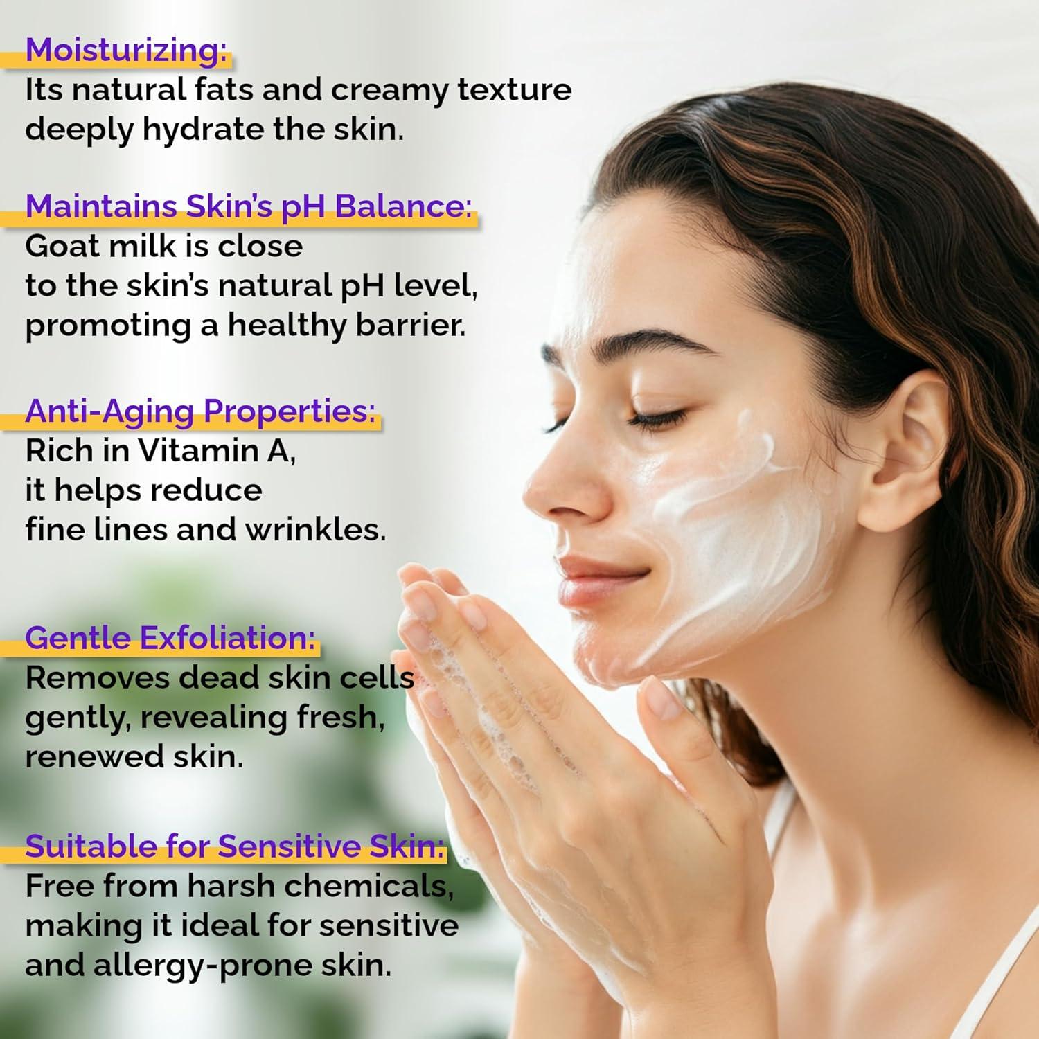 Jabón Natural de Leche de Cabra Orgánico 150g - Hidratante Piel Sensible