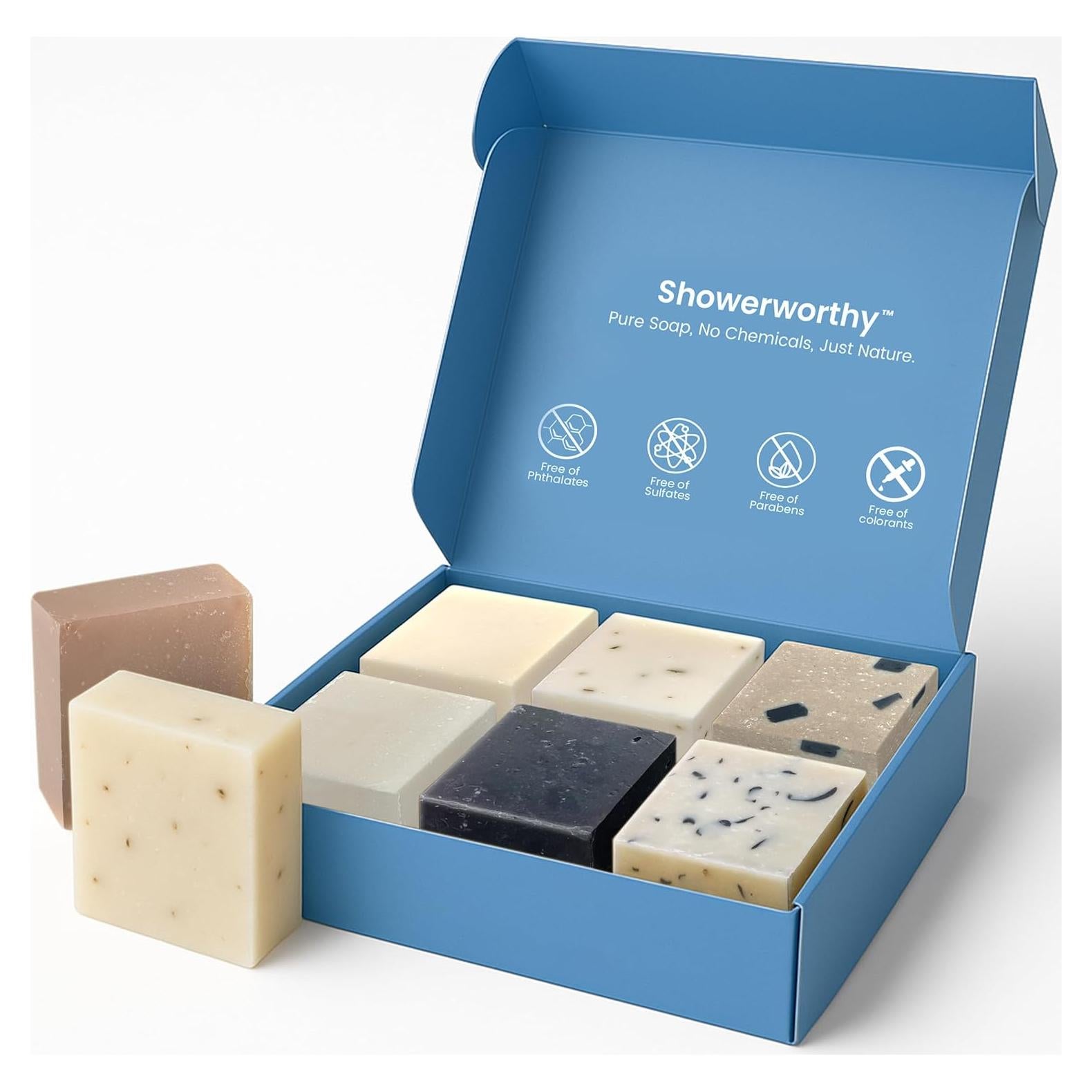 Juego de 8 Jabones Naturales Hechos a Mano Showerworthy - Hidratantes