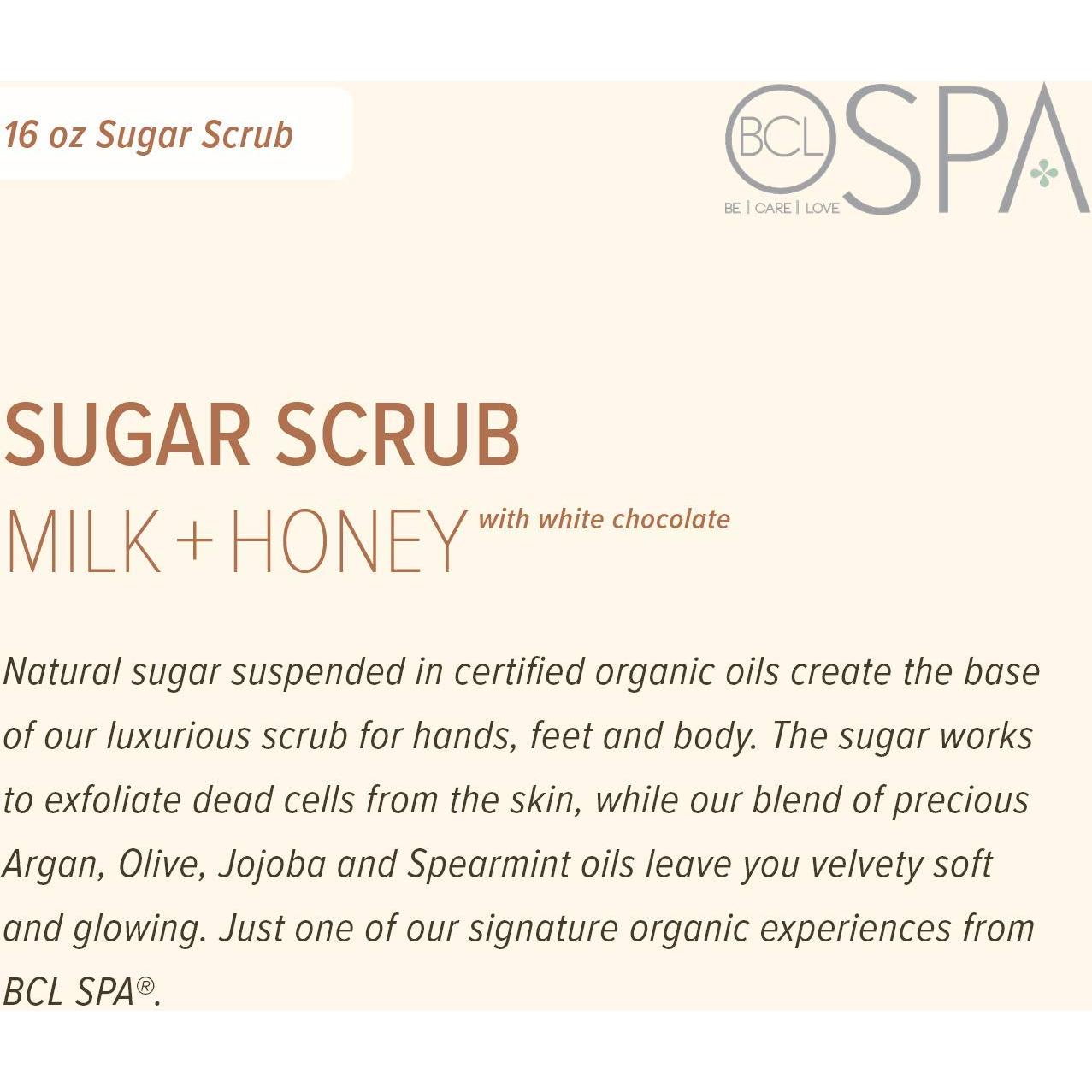 Exfoliante de Azúcar Be Care Love Spa 453.6 g Leche y Miel