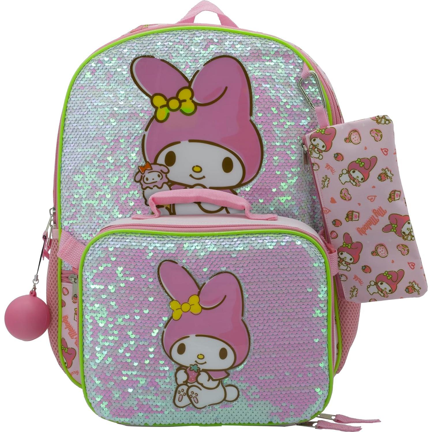 Mochila Kawaii My Melody 5 Piezas Rosa 40,6 cm