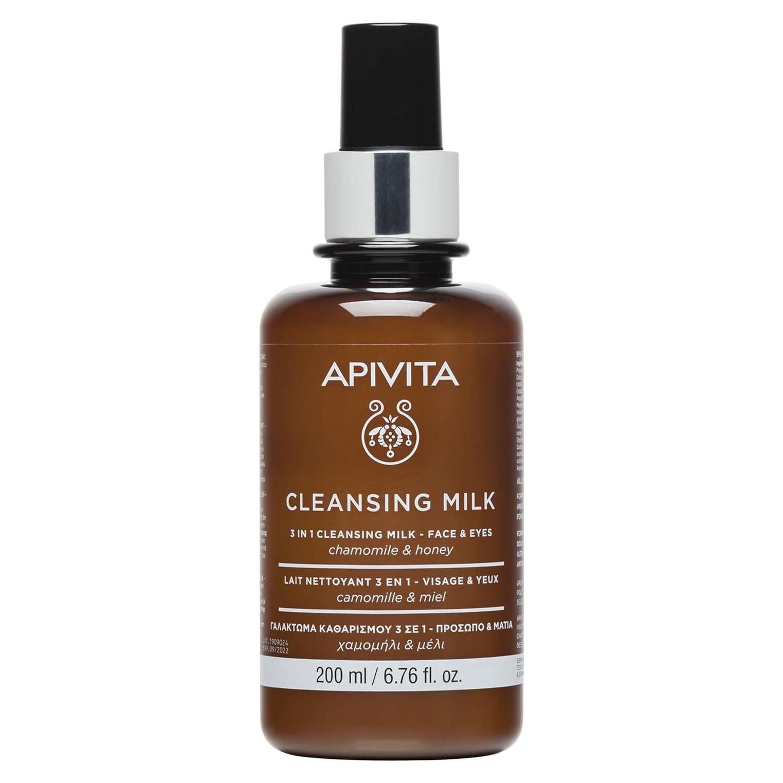 Apivita Leche Limpiadora 3-en-1 con Manzanilla y Miel 200 mL