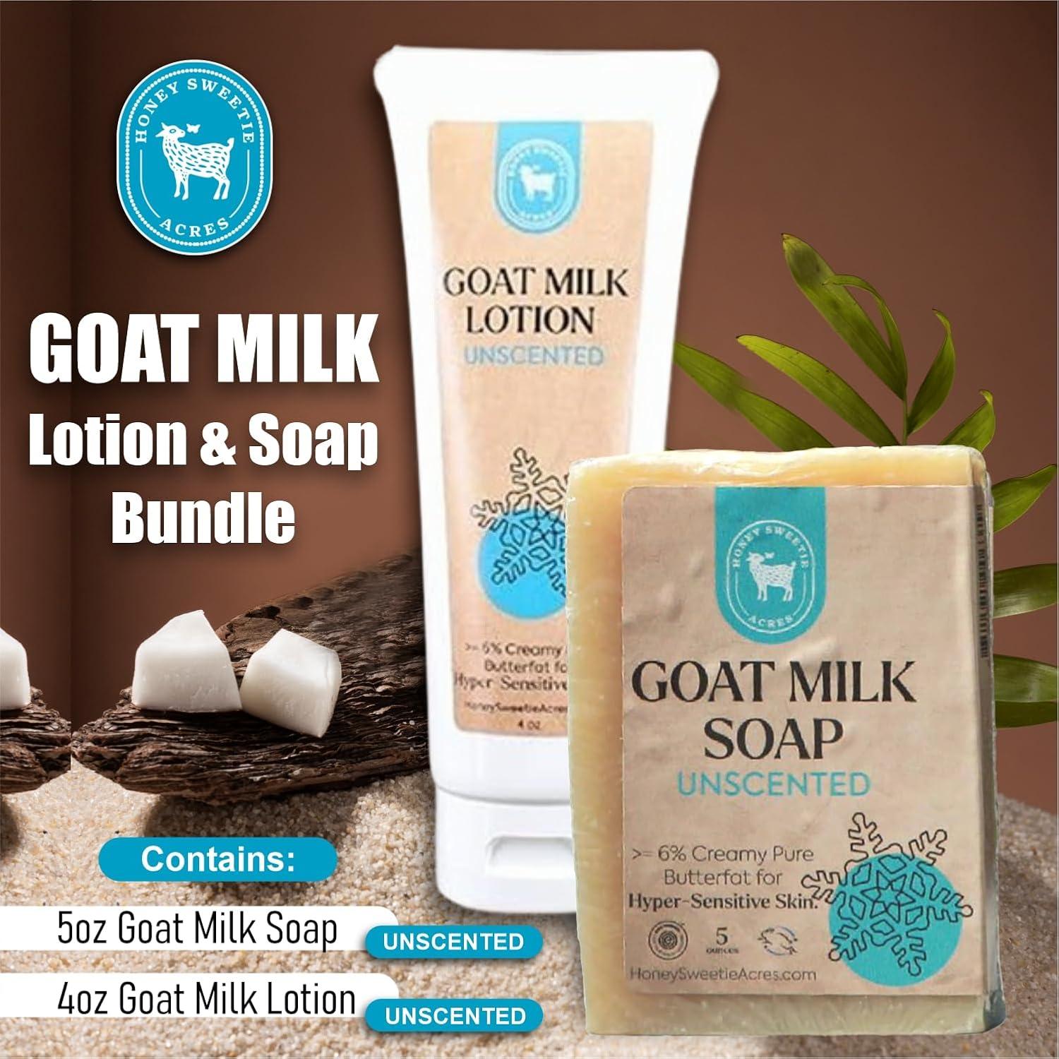 Paquete Cuidado Piel Honey Sweetie Acres - Jabón y Loción Leche de Cabra