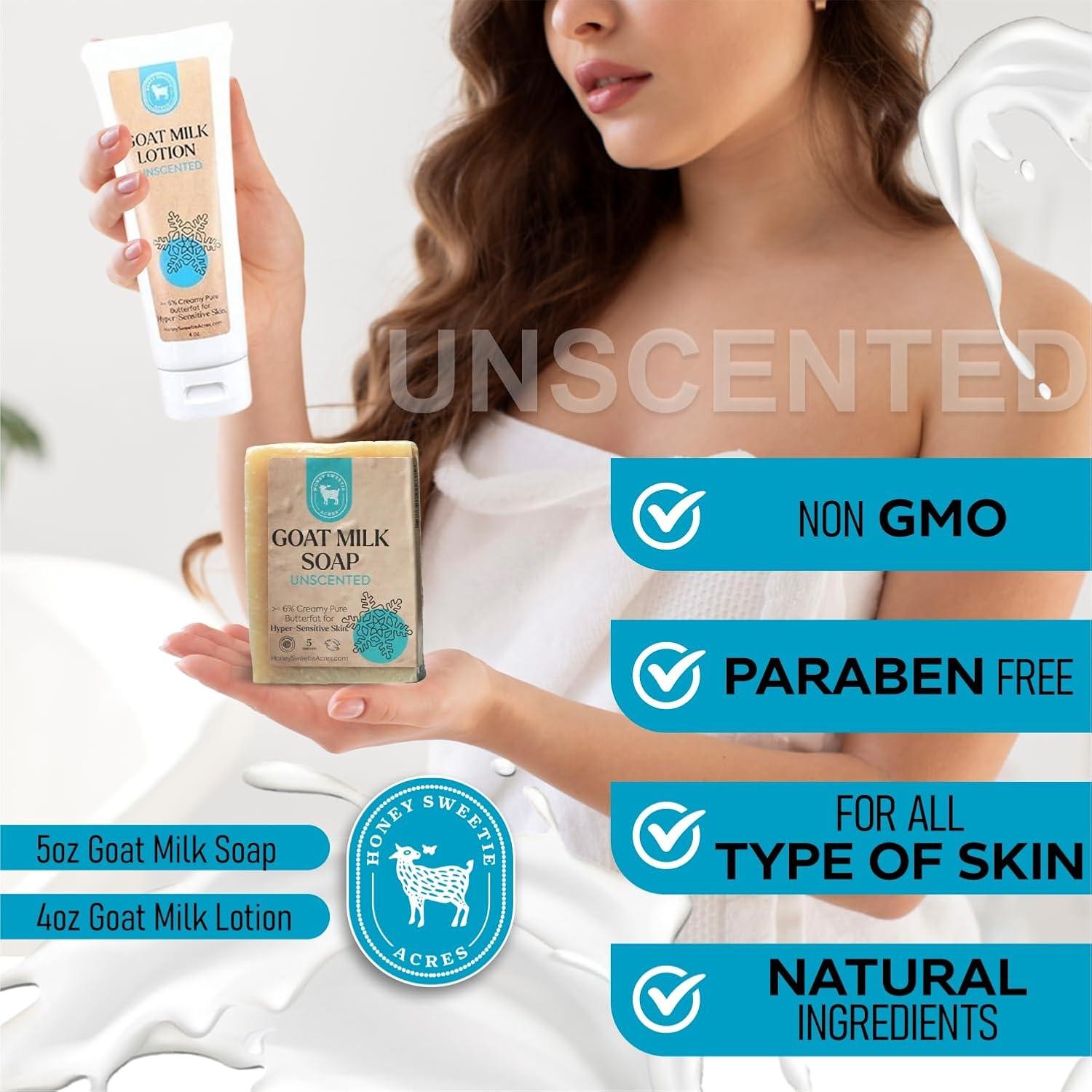 Paquete Cuidado Piel Honey Sweetie Acres - Jabón y Loción Leche de Cabra