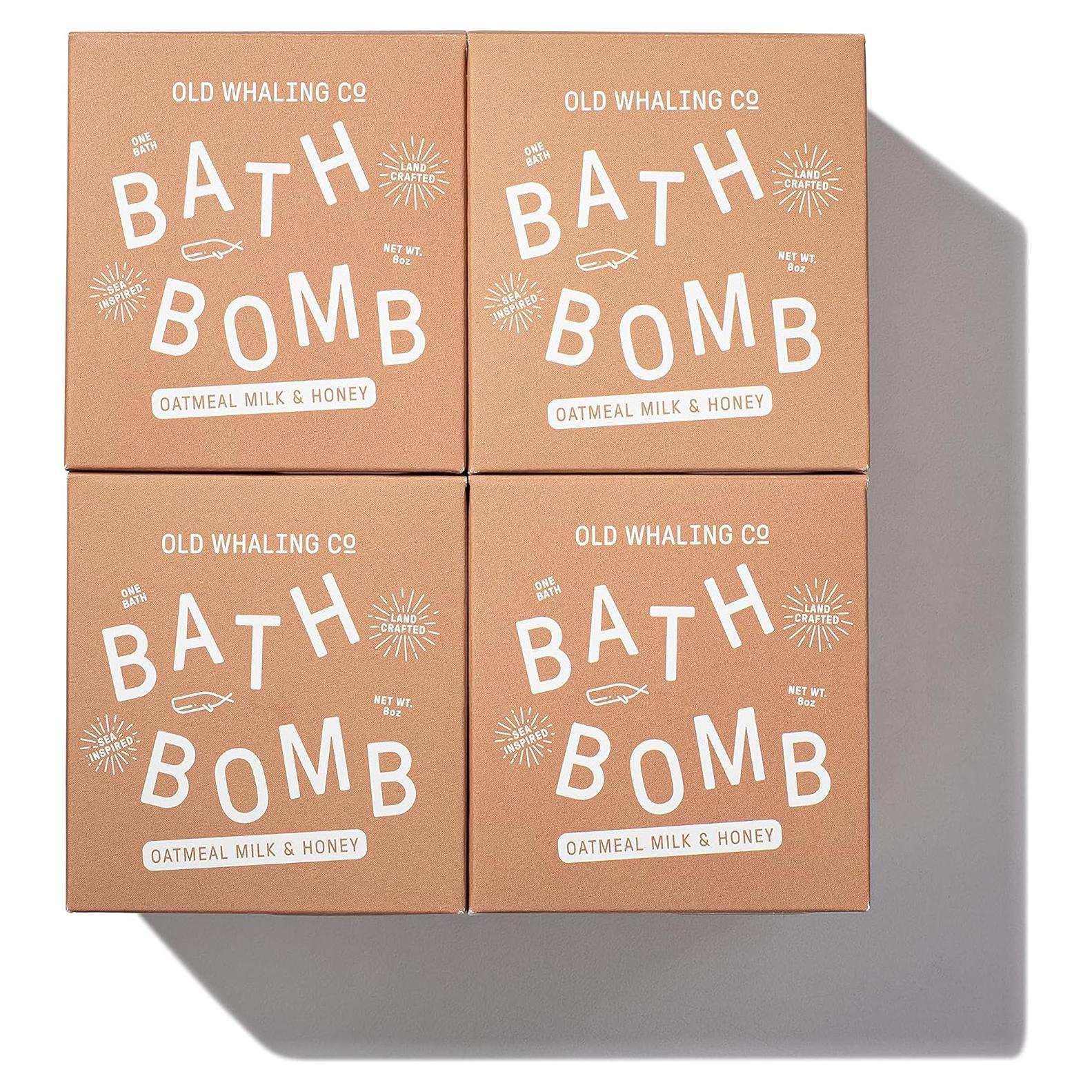 Bomba de Baño Old Whaling Co Avena Leche Miel Set 4 Unidades 226g