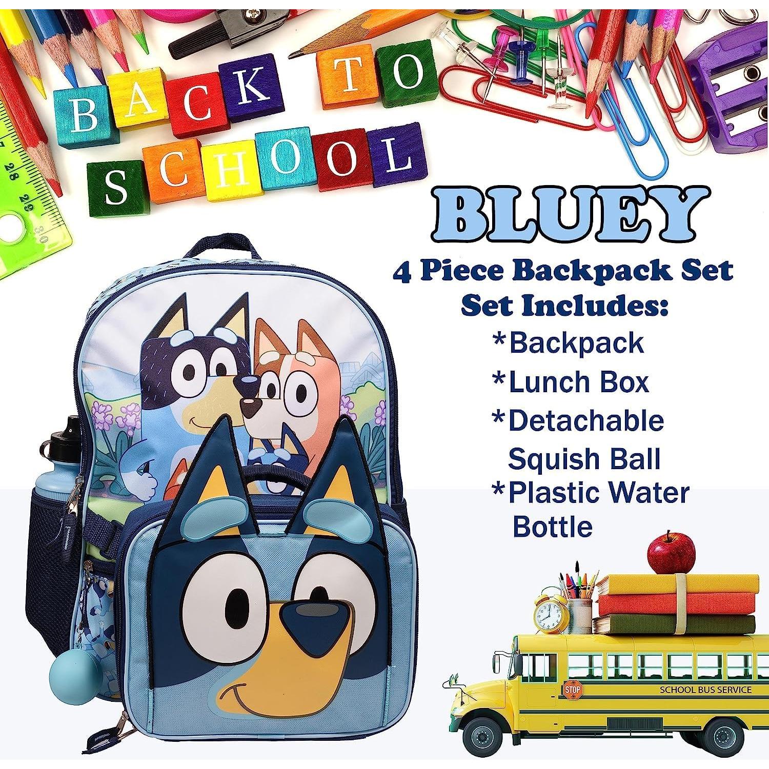 Set de Mochila Bluey 4 Piezas 40,64 cm para Niños