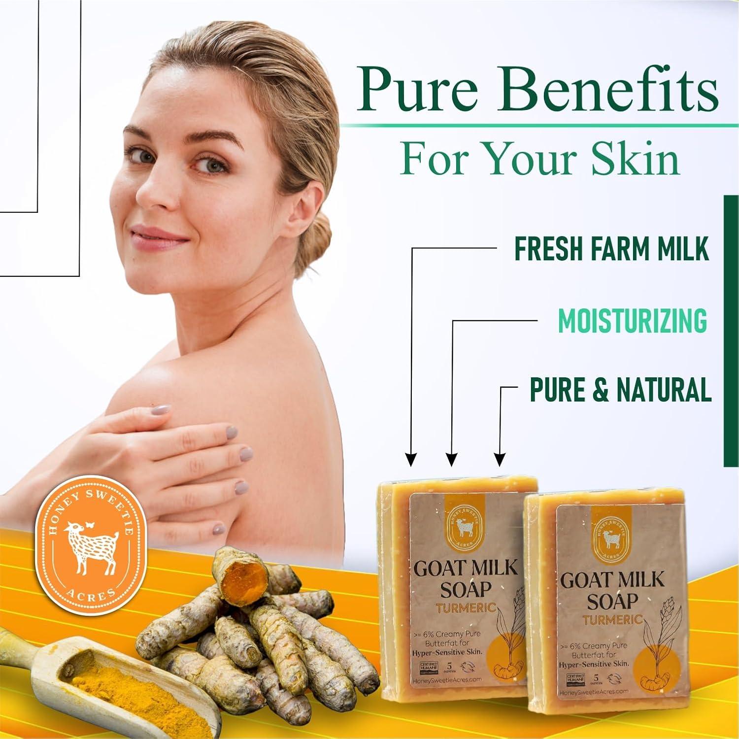 Jabón de Leche de Cabra con Cúrcuma Honey Sweetie Acres - 2 Unidades - 142 g