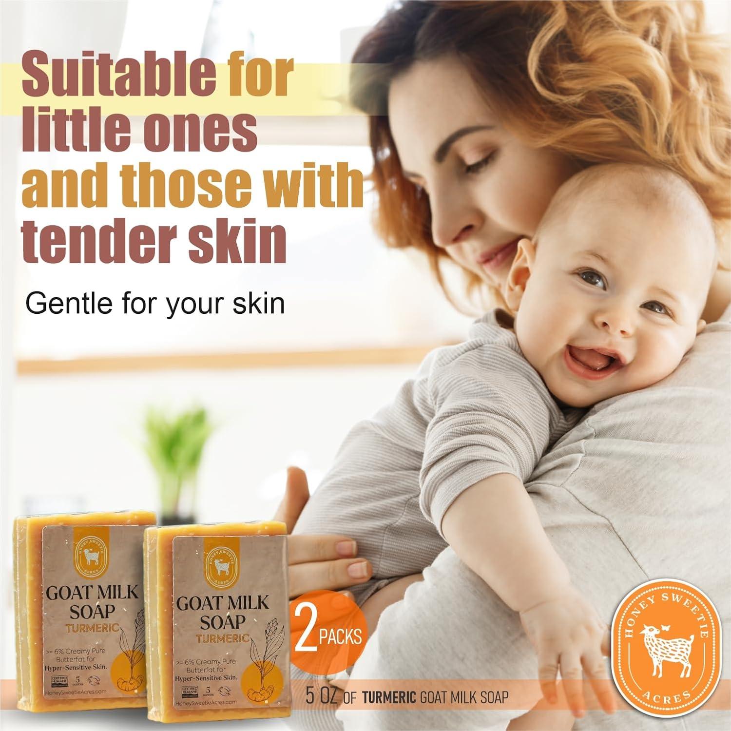 Jabón de Leche de Cabra con Cúrcuma Honey Sweetie Acres - 2 Unidades - 142 g