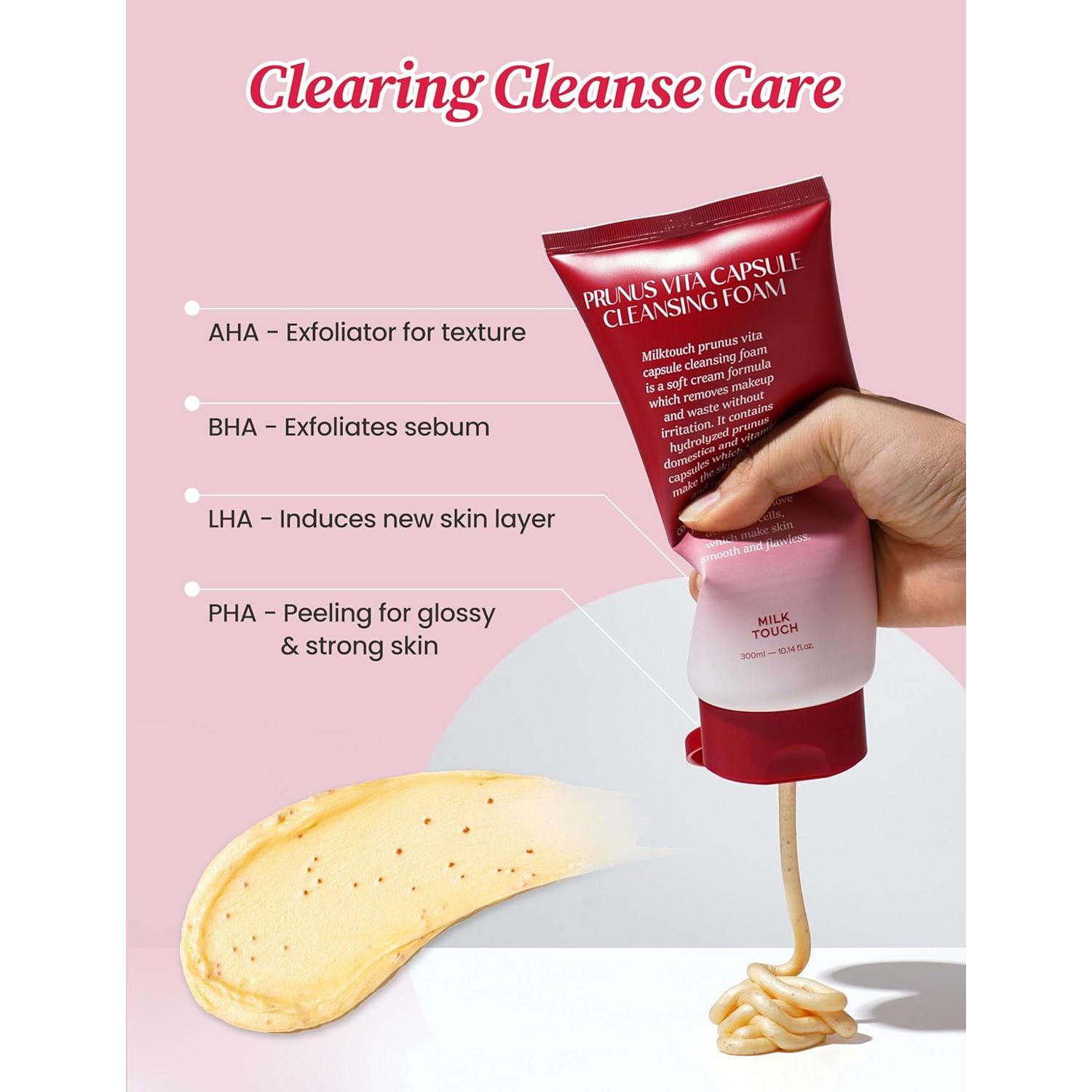 Limpiador Facial Espumoso MILKTOUCH Prunus Vita 300 ml