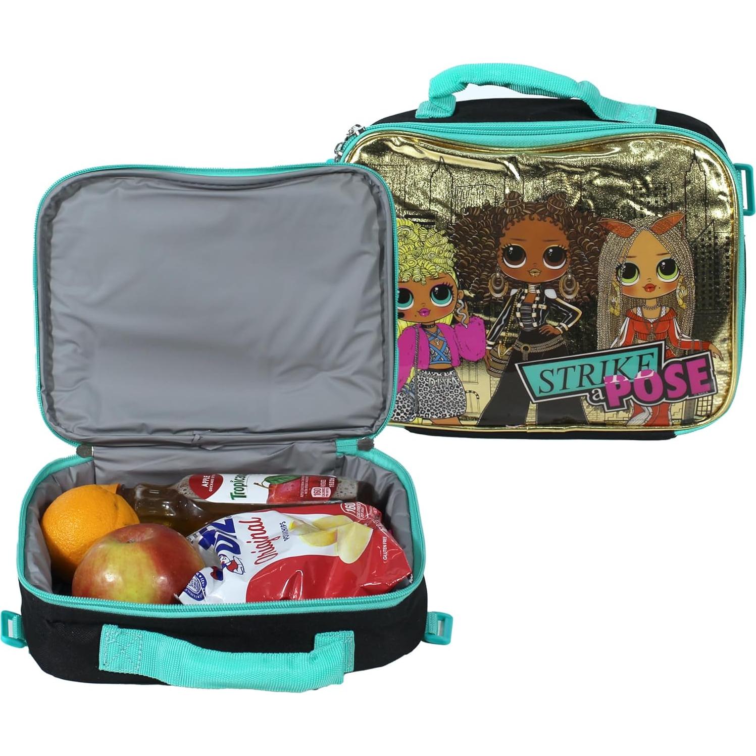 Mochila Escolar L.O.L. Sorpresa 5 Piezas 40,6 cm Negro/Dorado