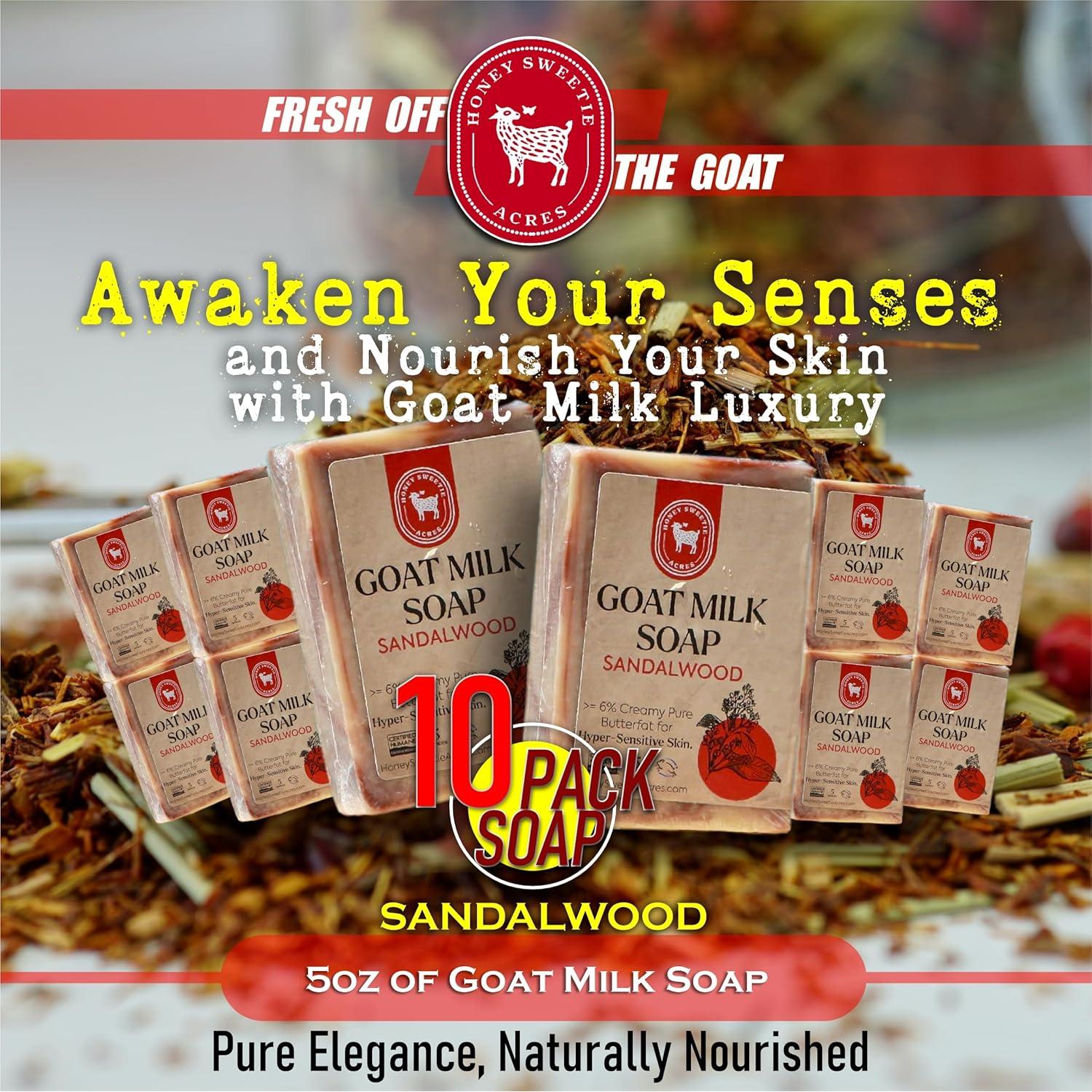 Jabón de Leche de Cabra Sándalo Honey Sweetie Acres 142 g