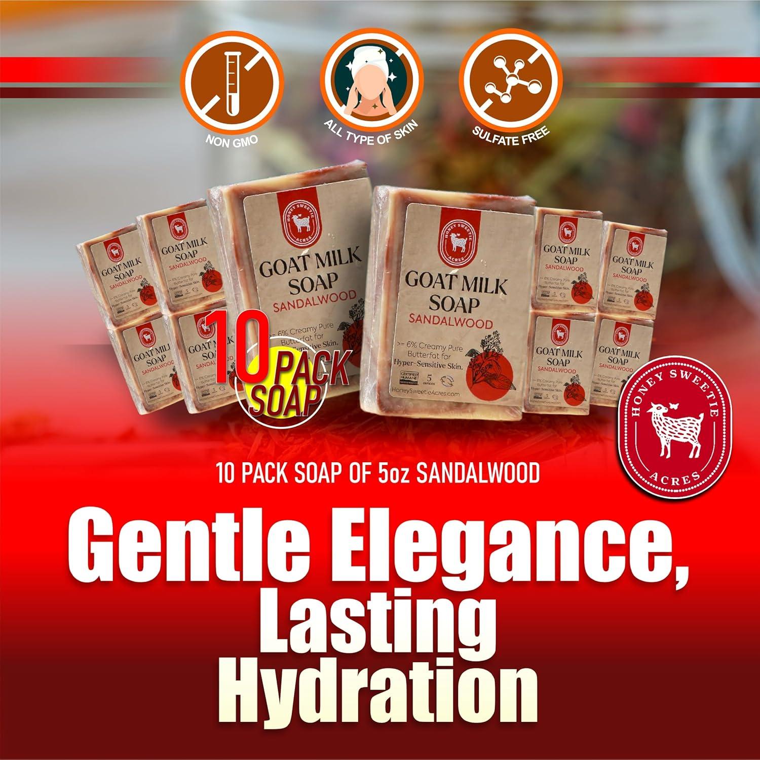 Jabón de Leche de Cabra Sándalo Honey Sweetie Acres 142 g